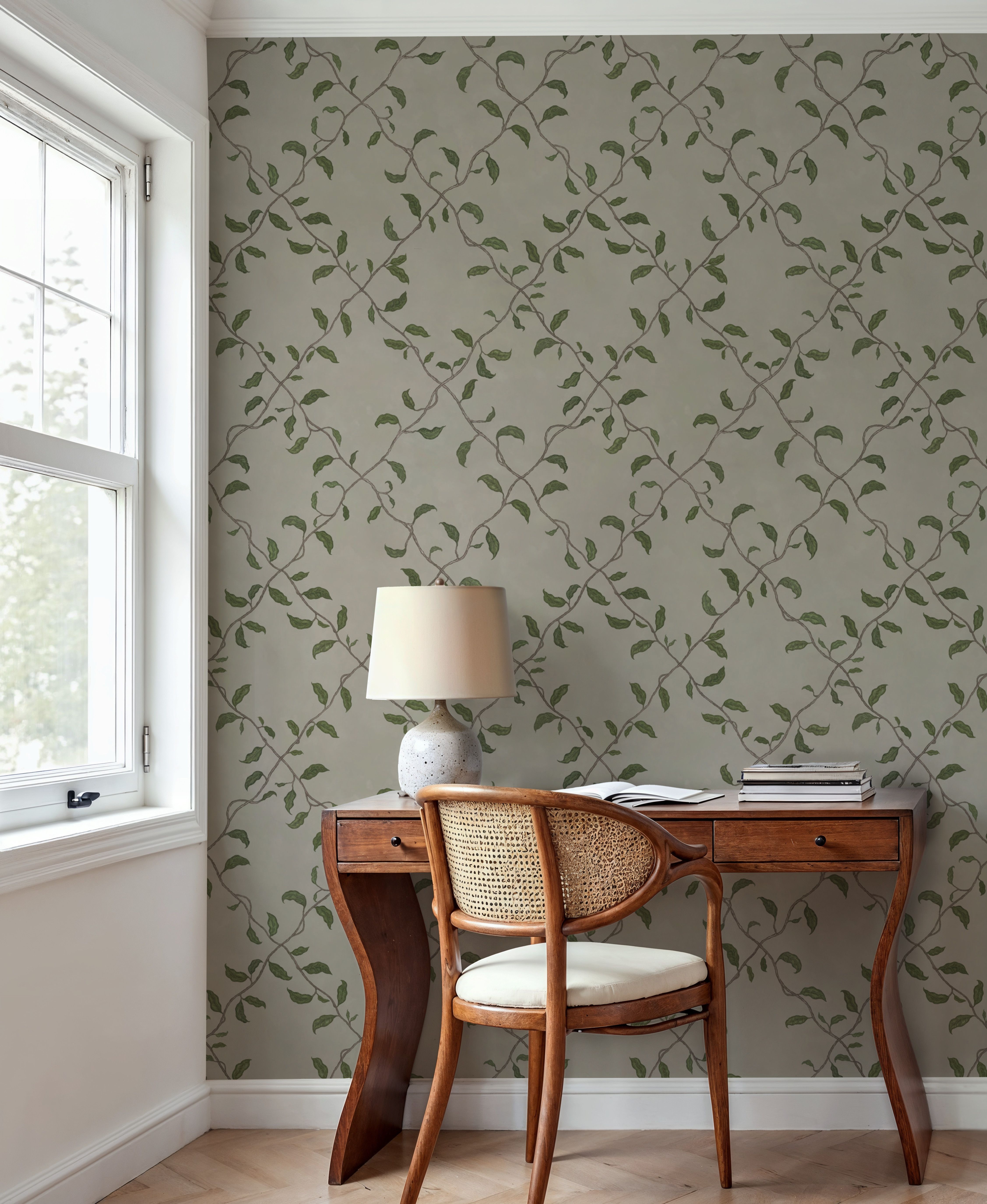 Emerald Trellis, Greige