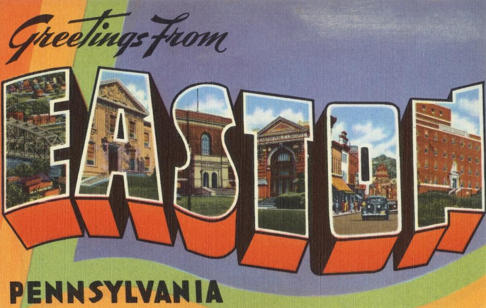 Greetings from Easton - Screenprint Postcard