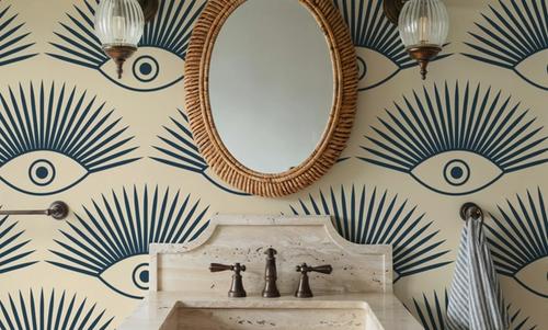 Art Deco Eye, Teal