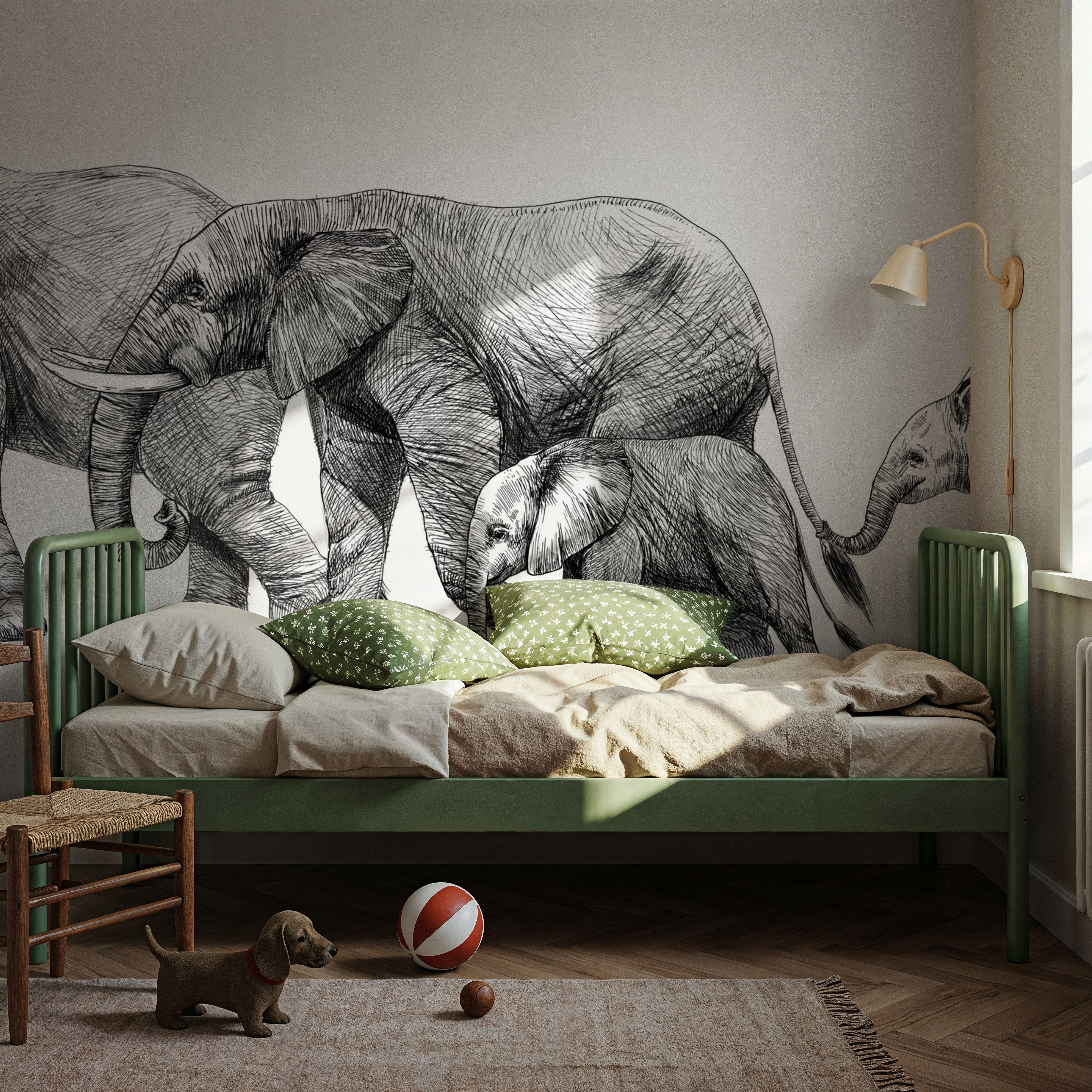 Safari Elephants Illustration