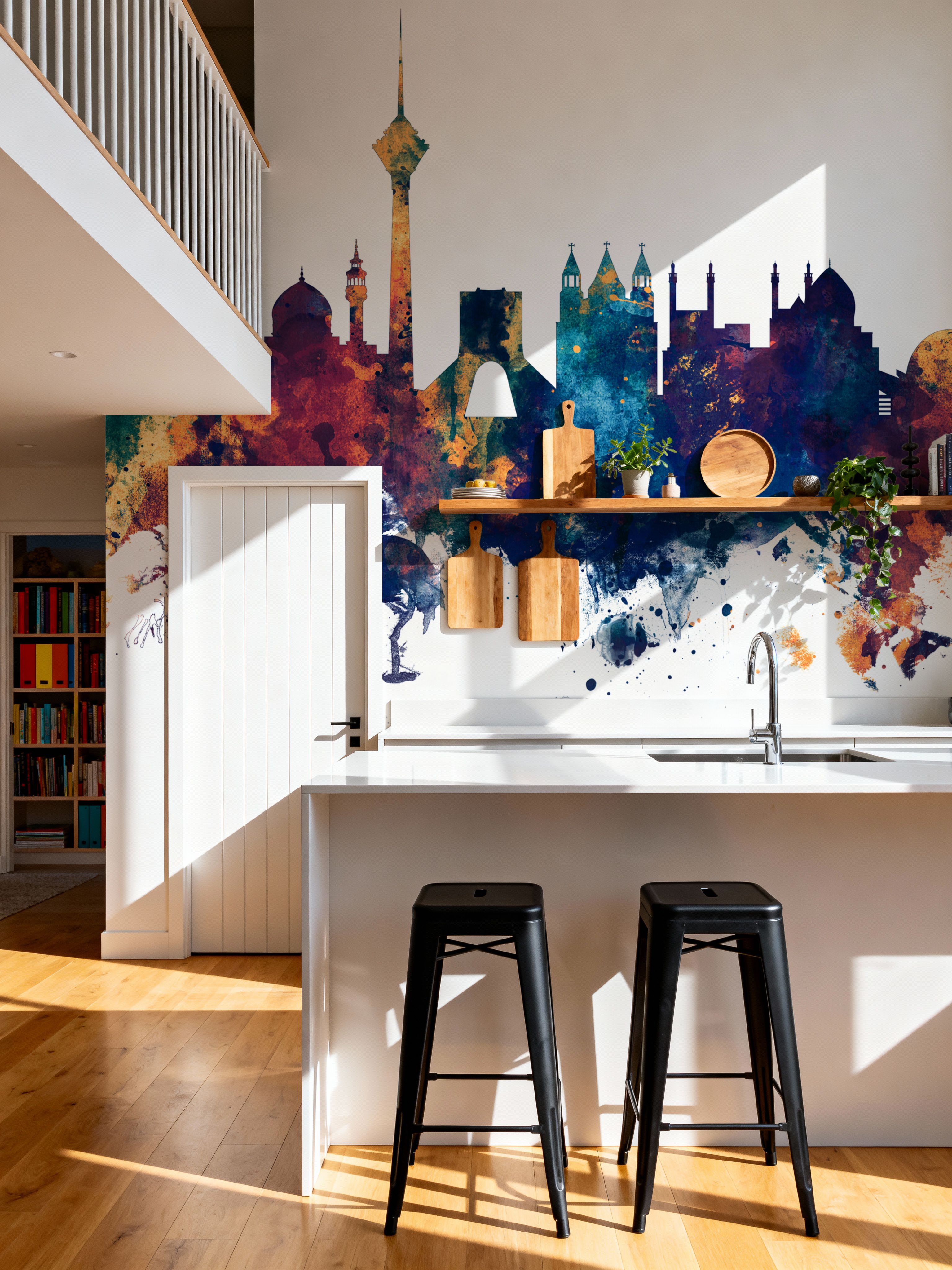 Tehran Iran Skyline Blue & Bronze