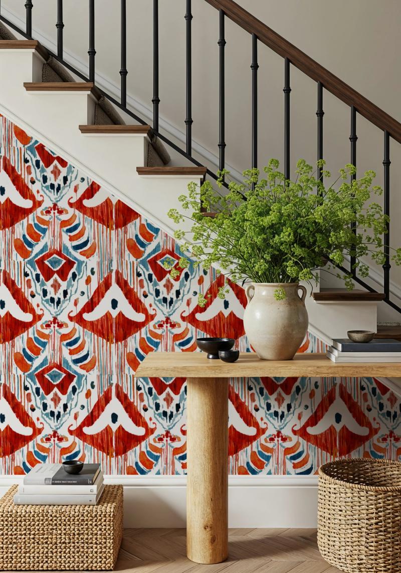 Bali Ikat tapet 100% PVC-fri och giftfri