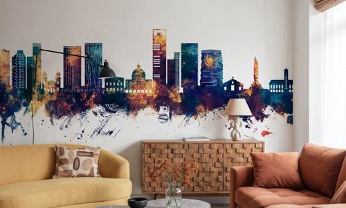 Luanda Skyline Blue & Bronze