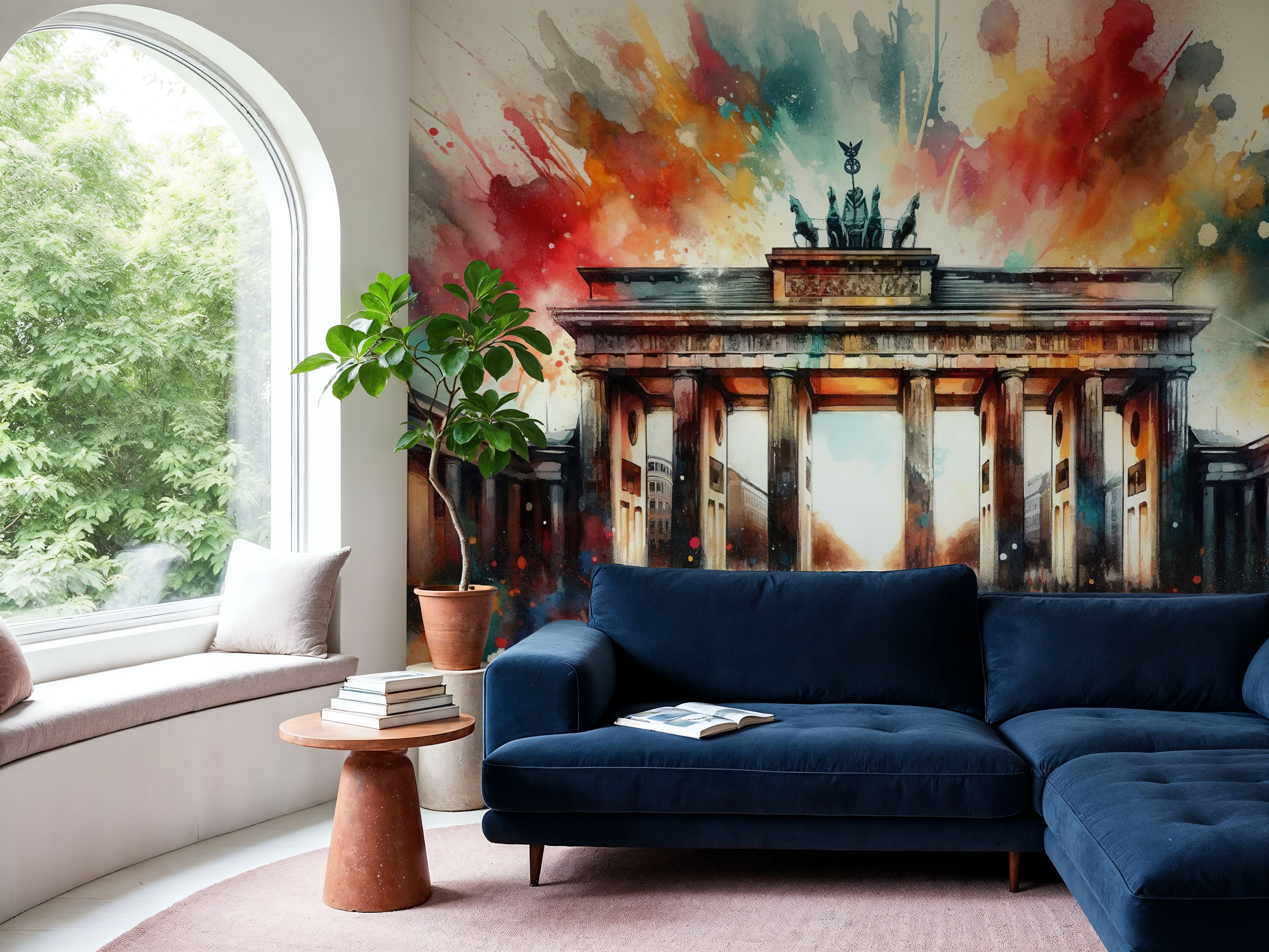 Watercolor Brandenburg Gate In Berlin