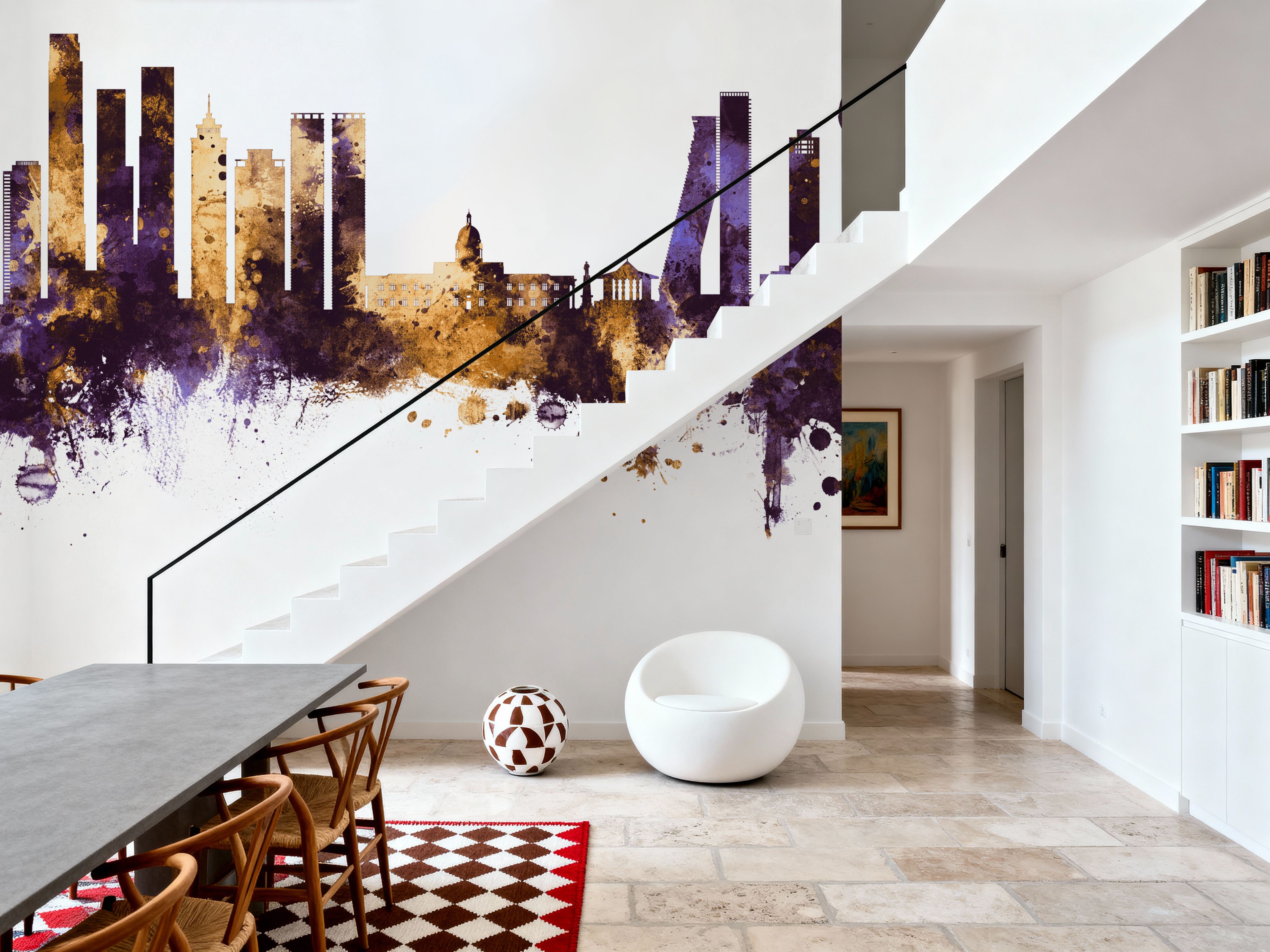 Colombo Sri Lanka Skyline Purple & Gold