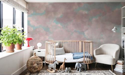 Painted Dreamy Clouds, Pink