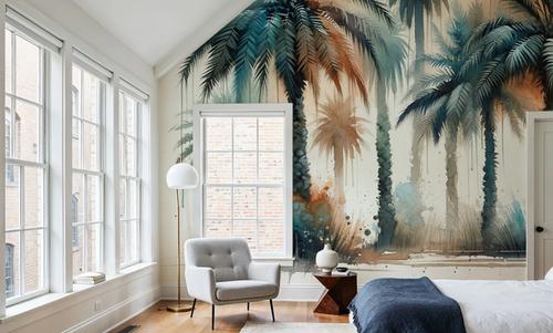 Palm Grove Watercolor