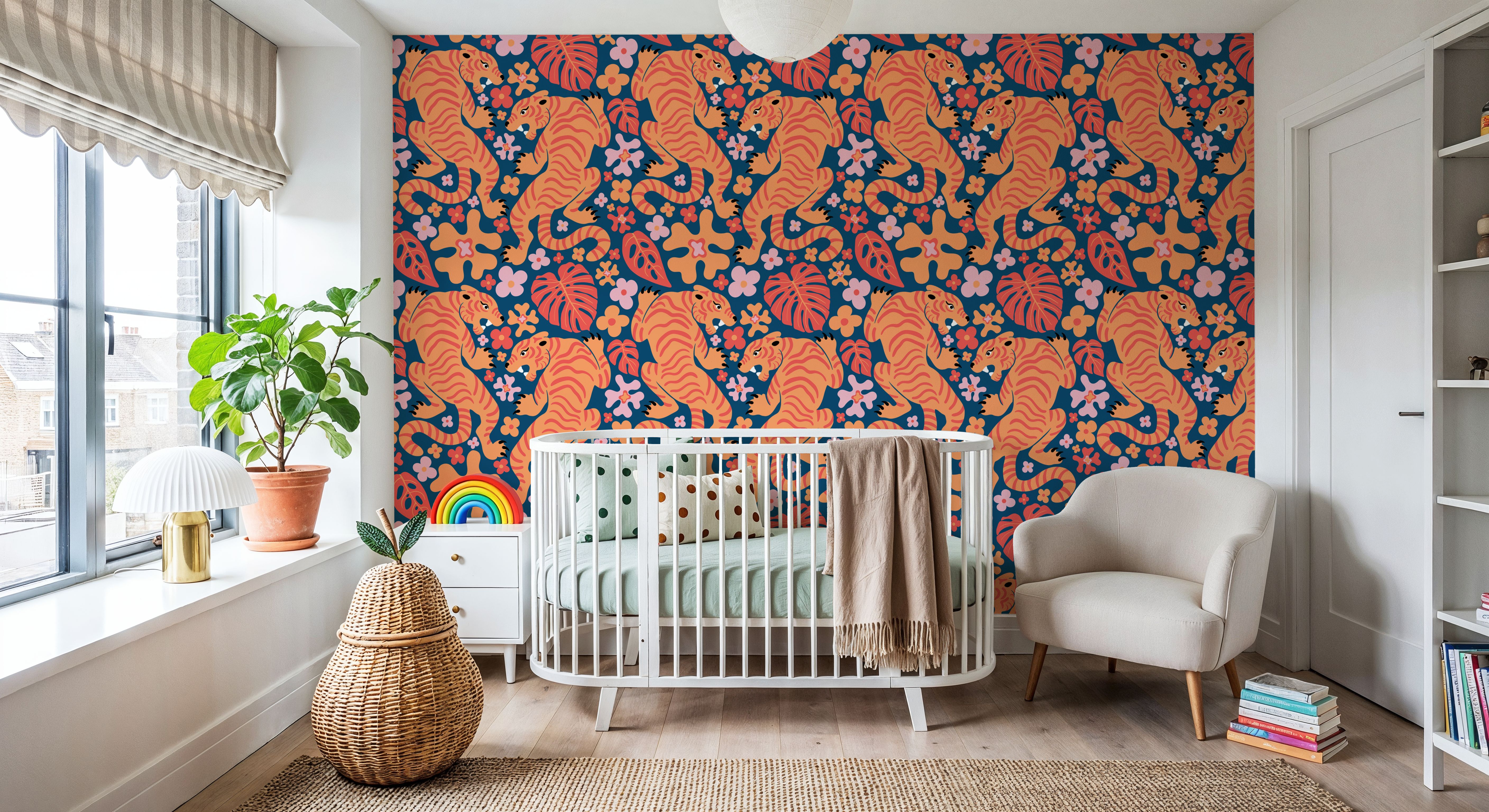 Otomi Cool Tigers, Orange & Navy