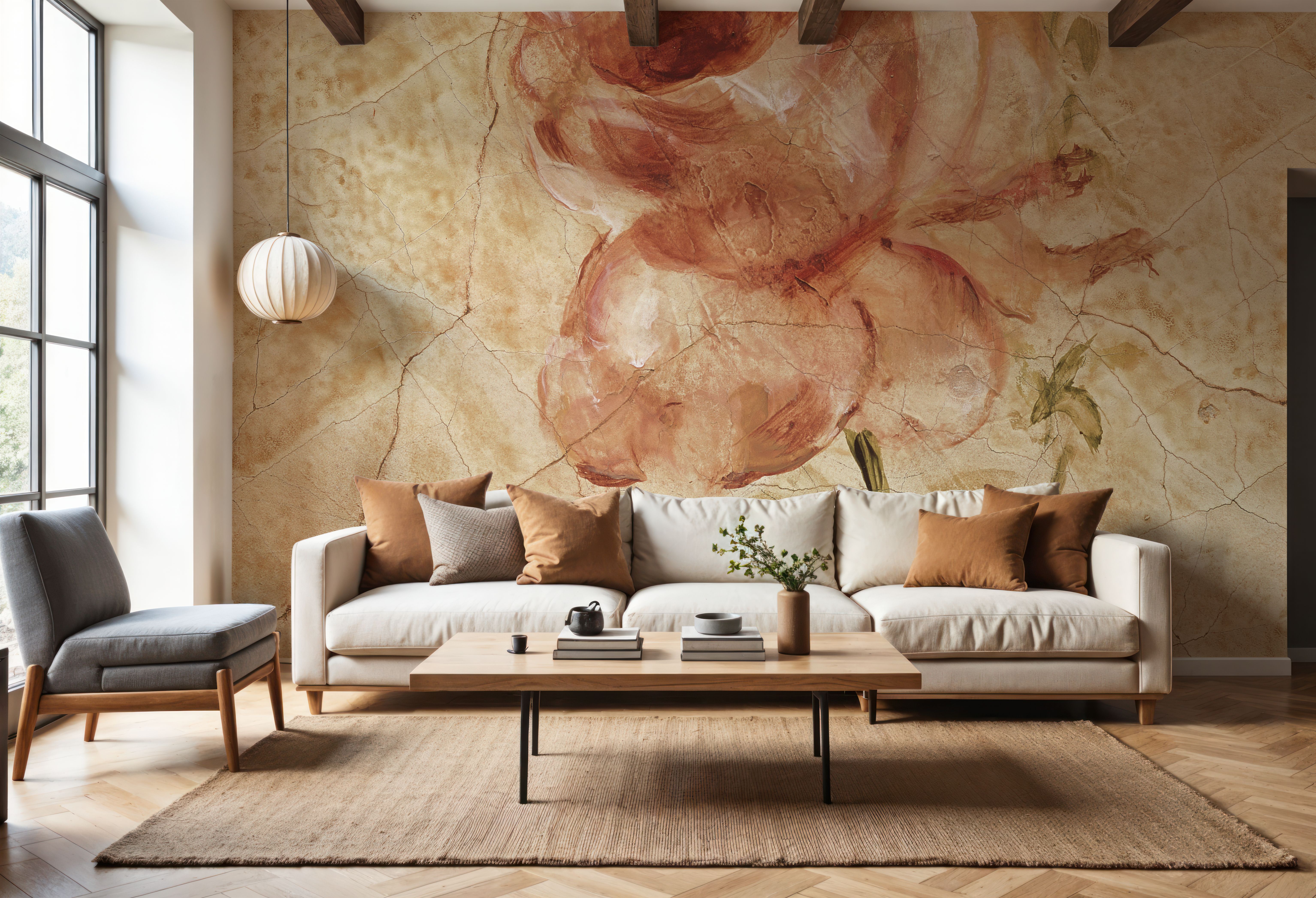 Rose on Cracked Linen