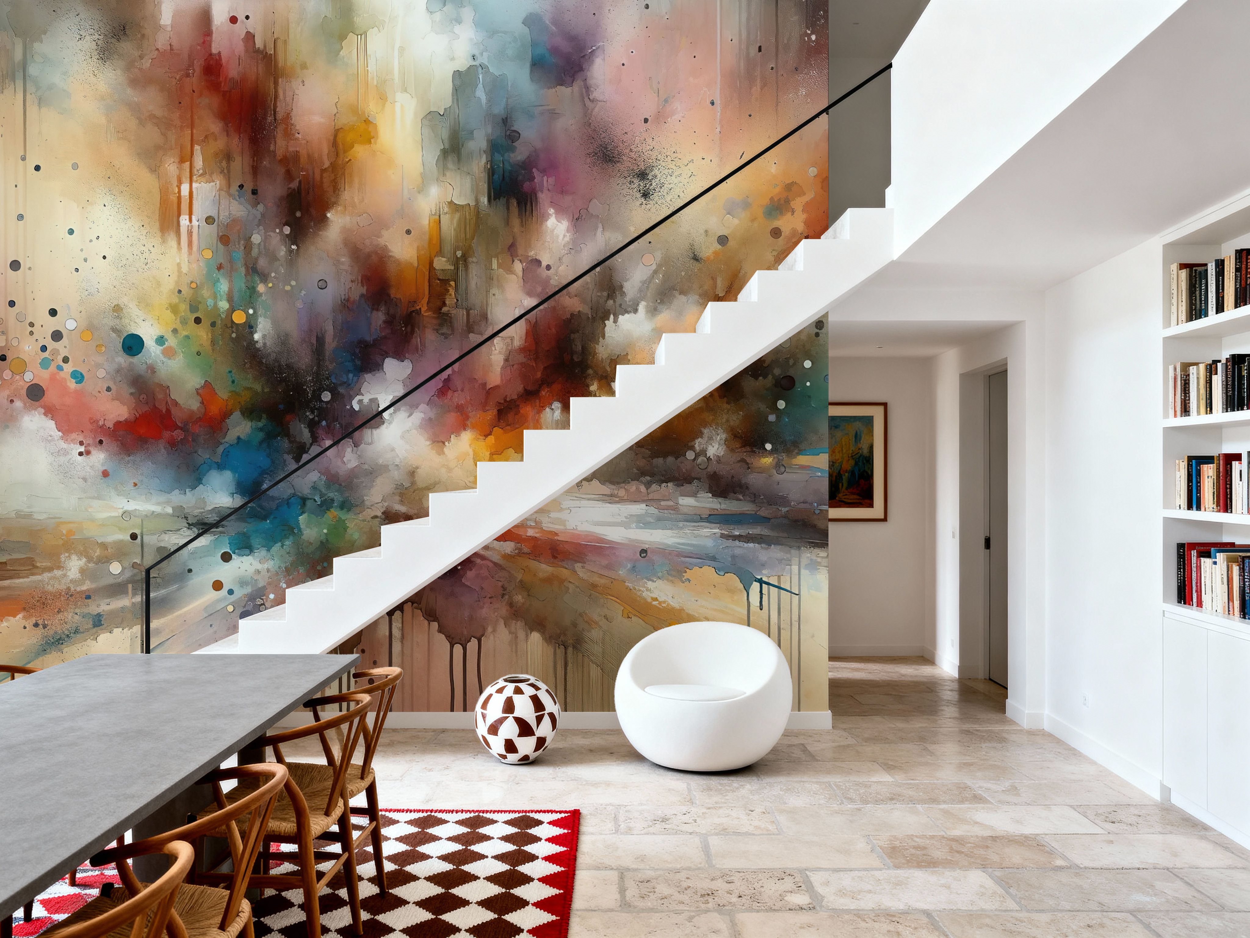 Abstract Journey in Earthy Colors