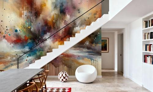 Abstract Journey in Earthy Colors