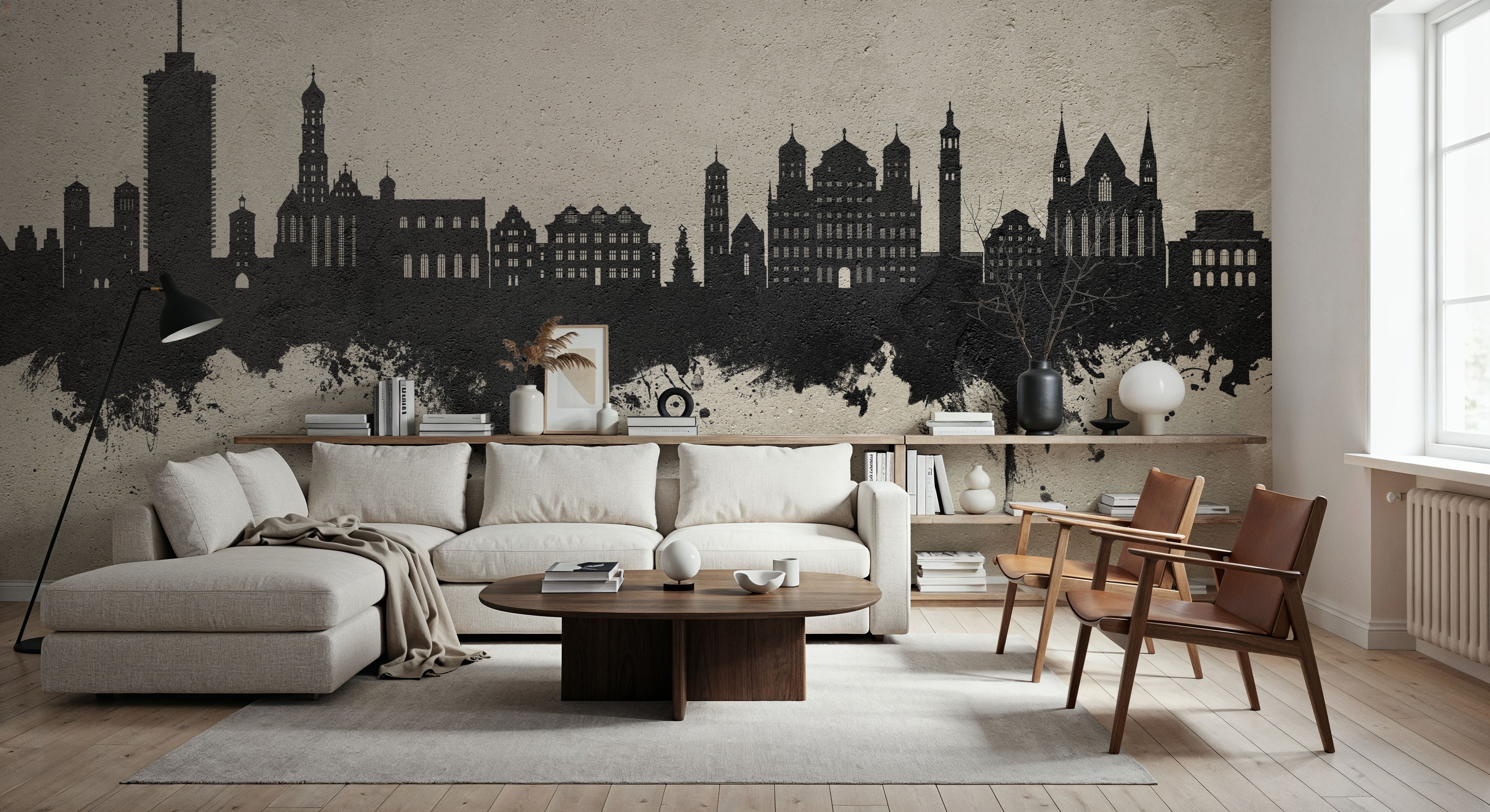 Augsburg Germany Skyline Concrete