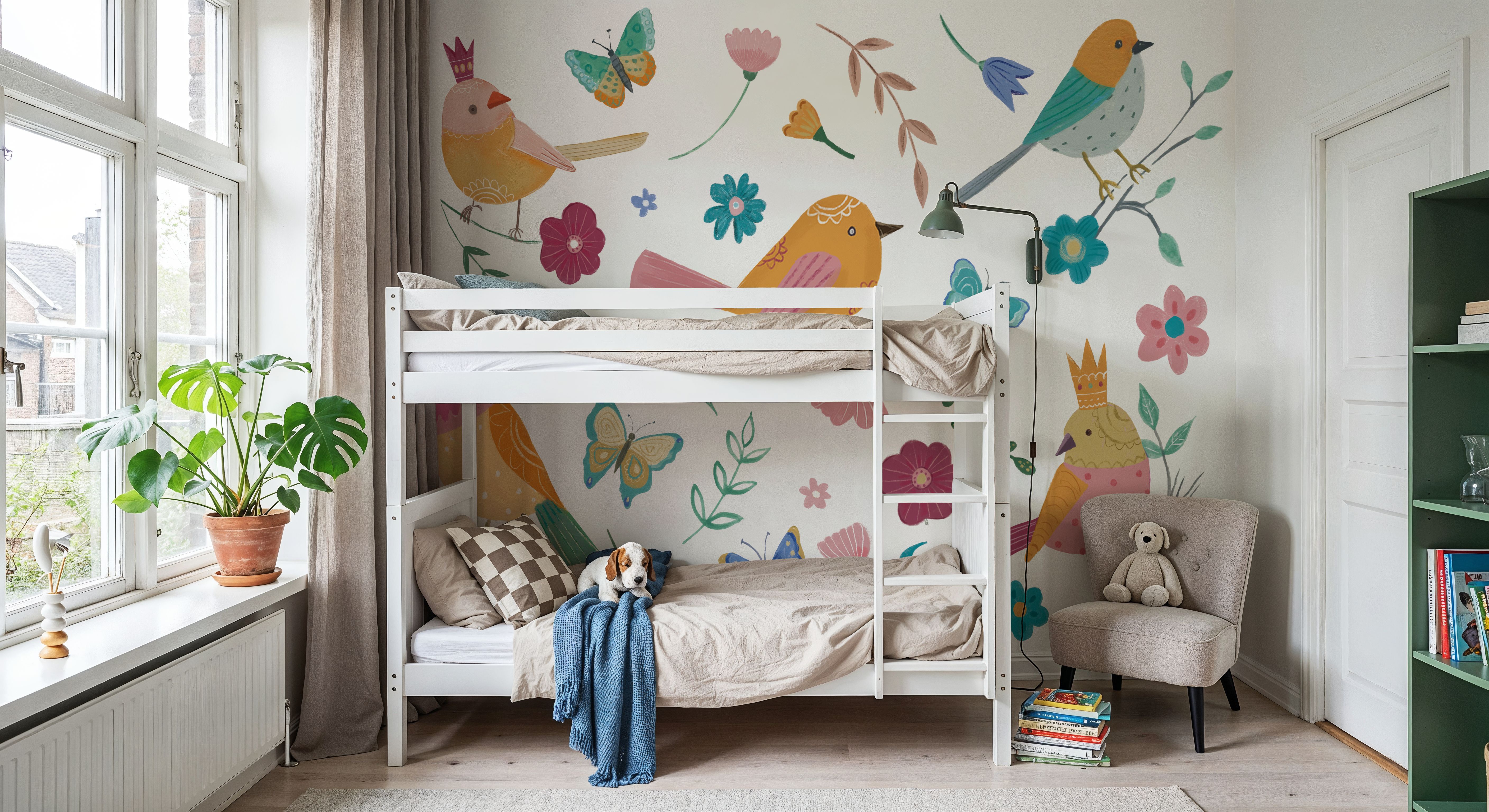 Royal Birds on White