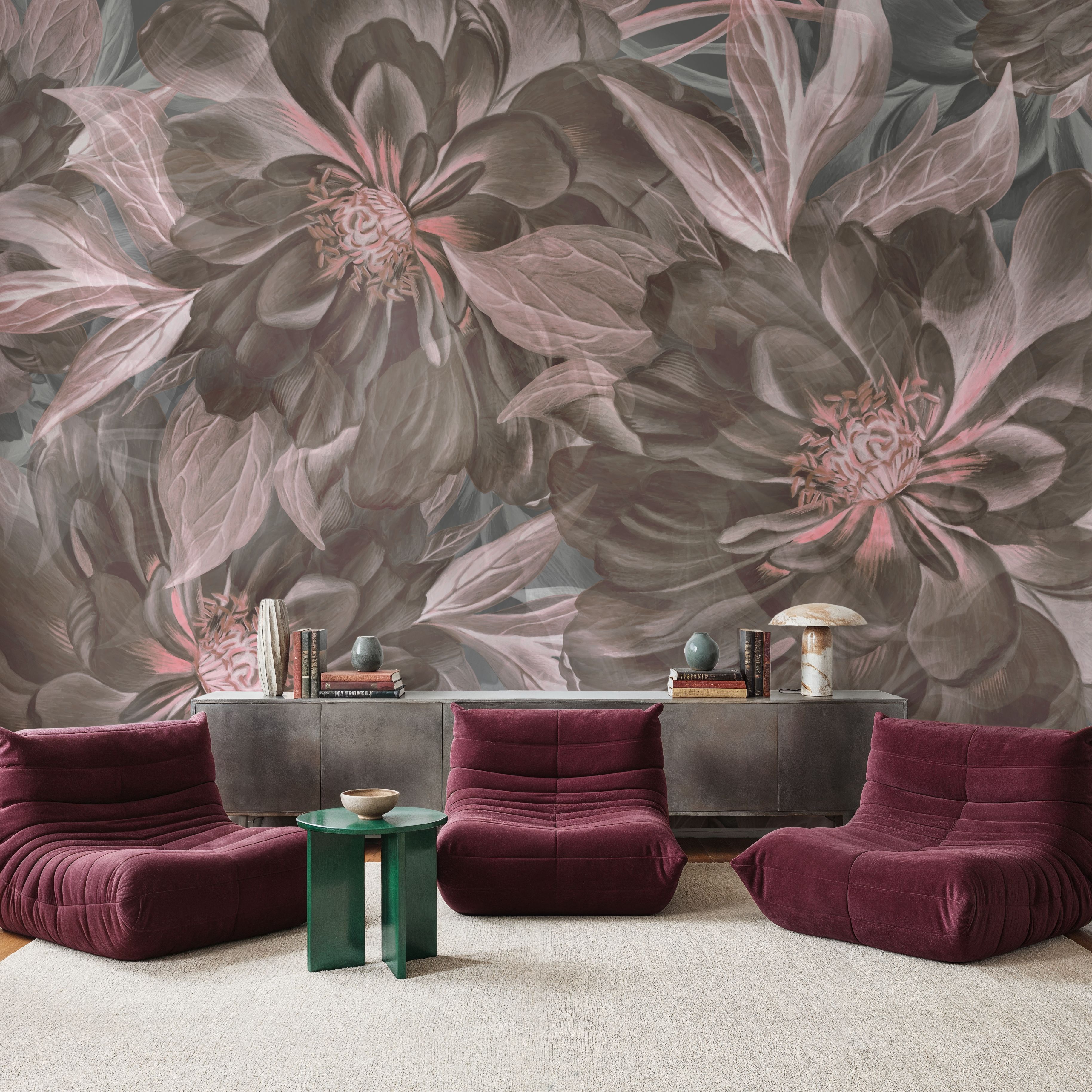 Peony Study - Ash and Pink