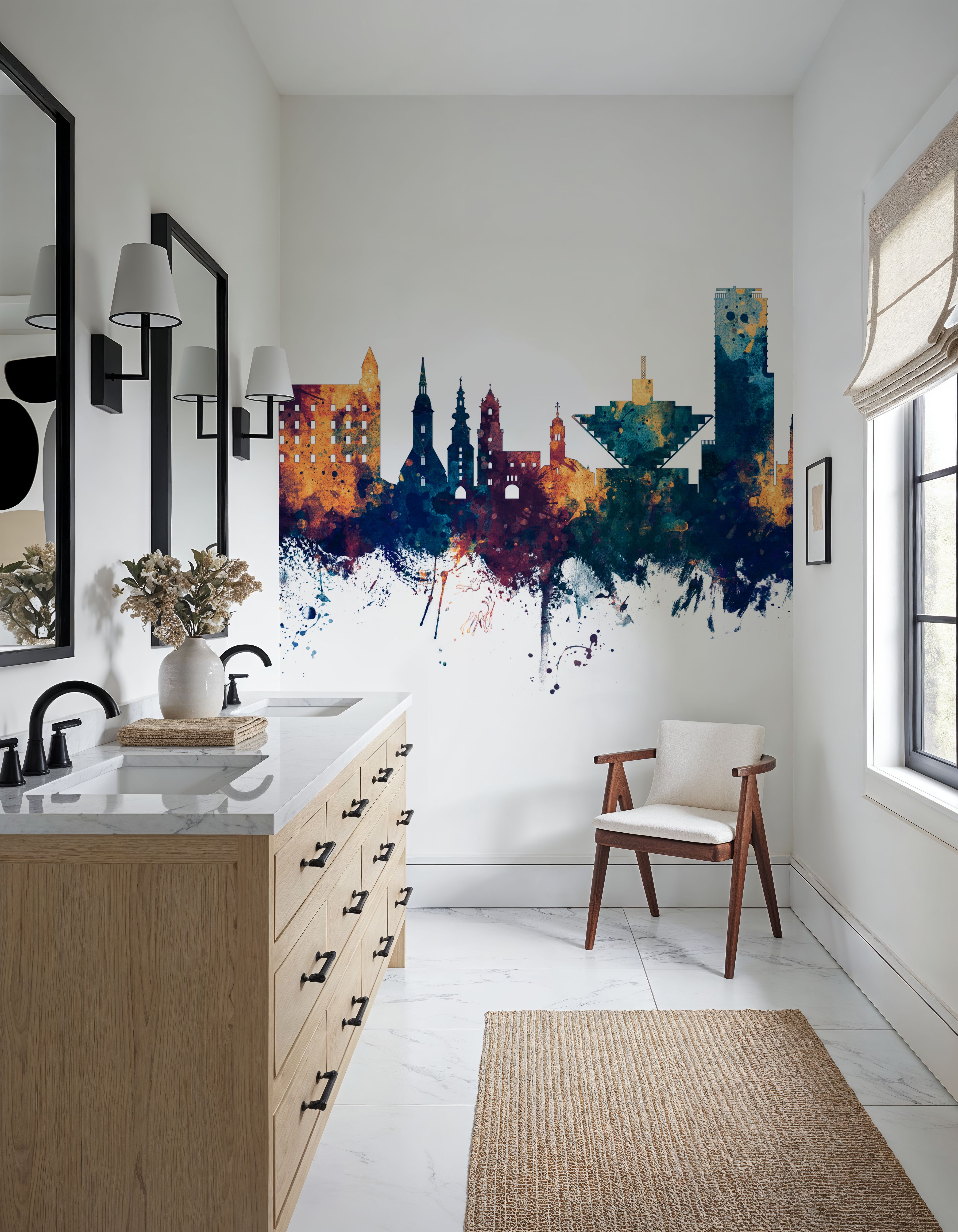 Bratislava Slovakia Skyline Blue & Bronze