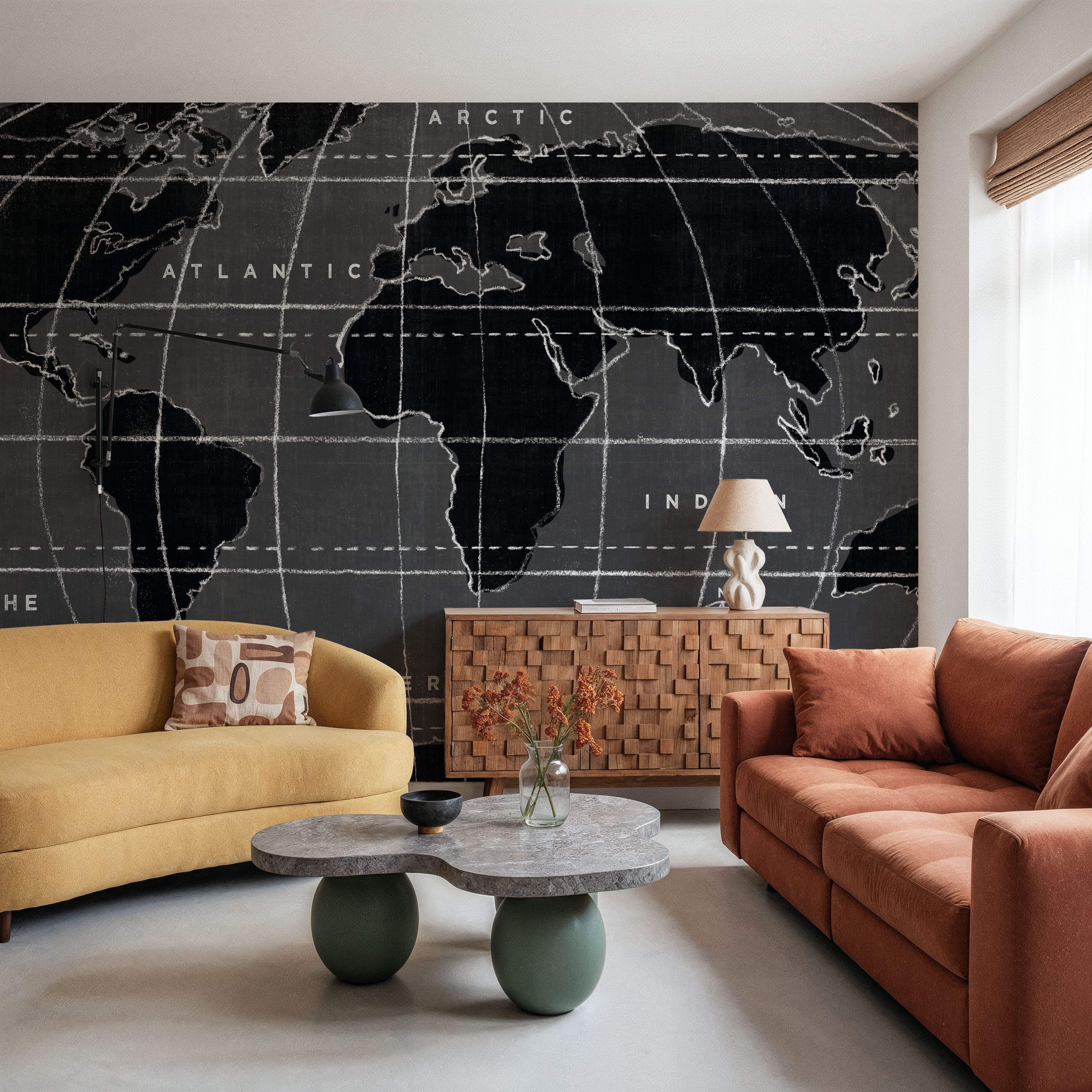 Chalkboard Map