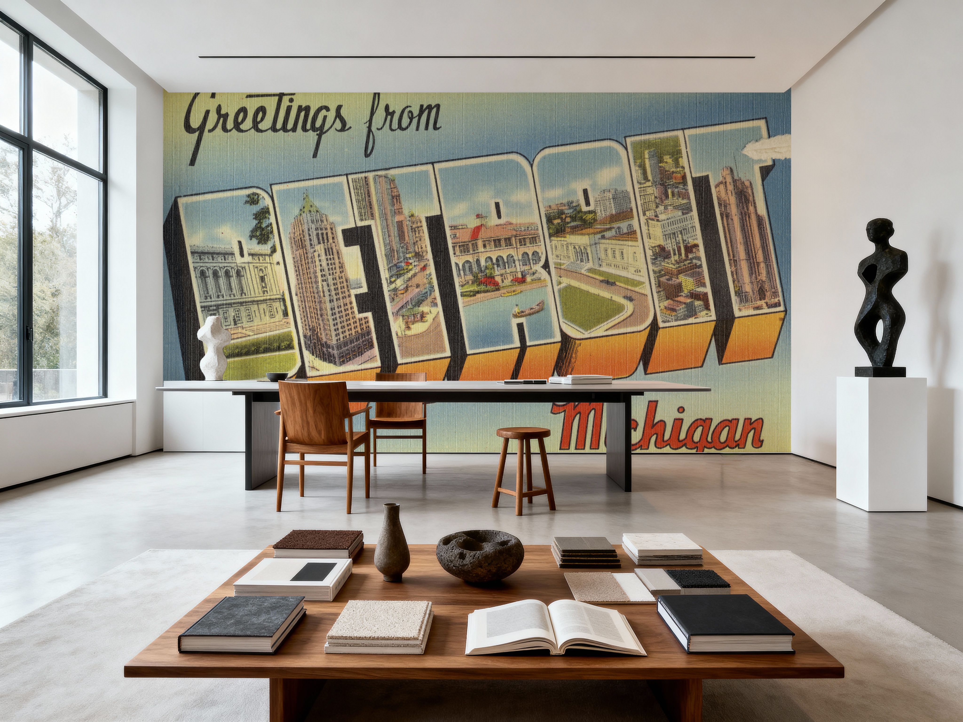 Greetings from Detroit - Screenprint Postcard