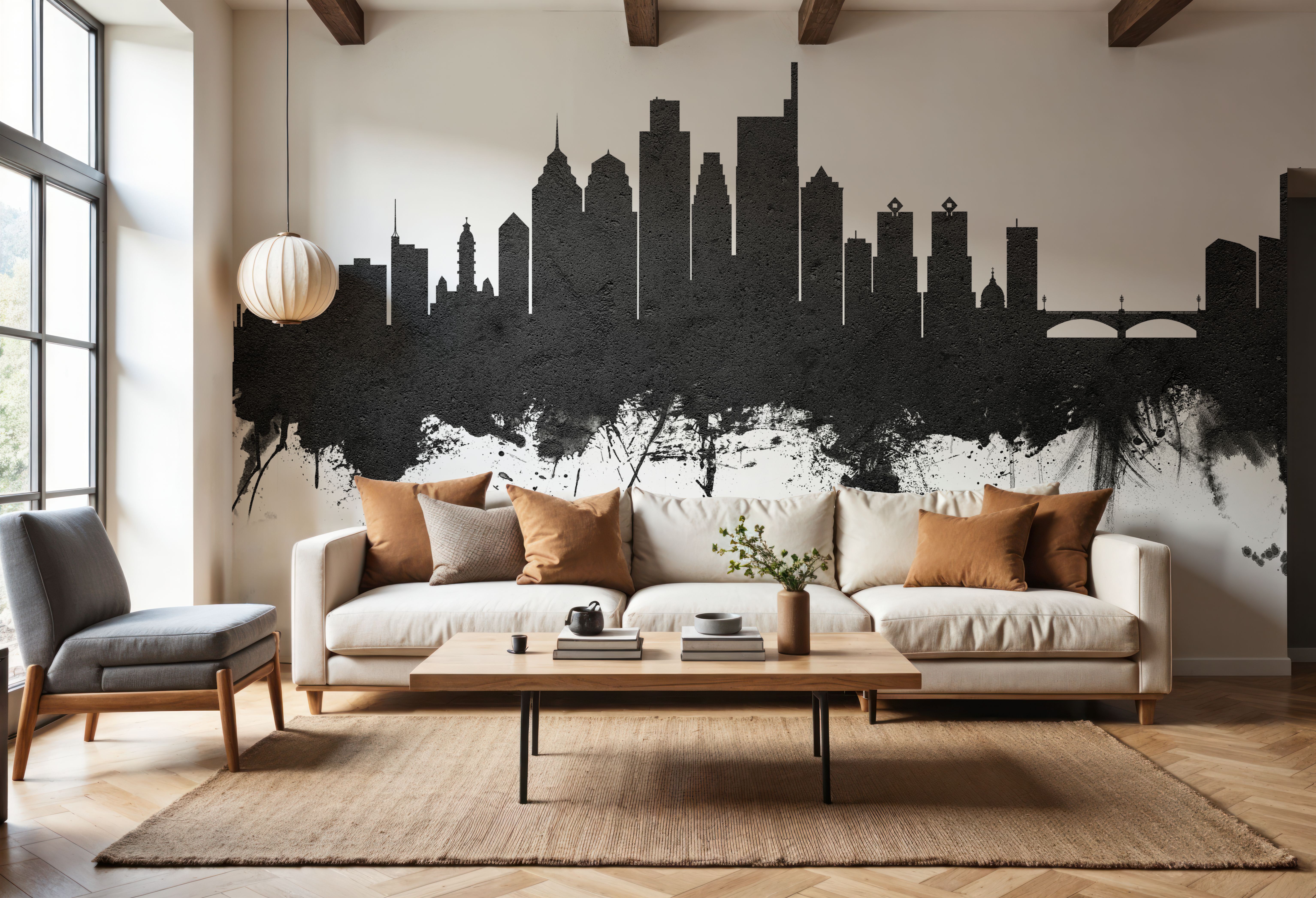 Philadelphia Skyline Black & White