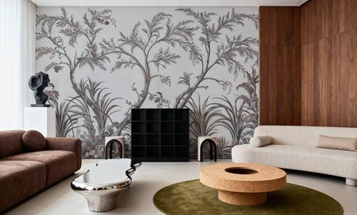 Intricate Garden, Rosy Beige