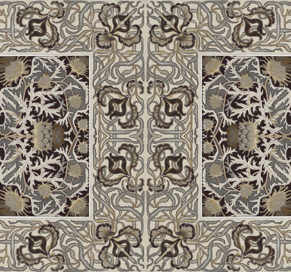 Iris & Thistle Ornament, Earth