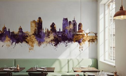 Saint Paul Minnesota Skyline Purple & Gold