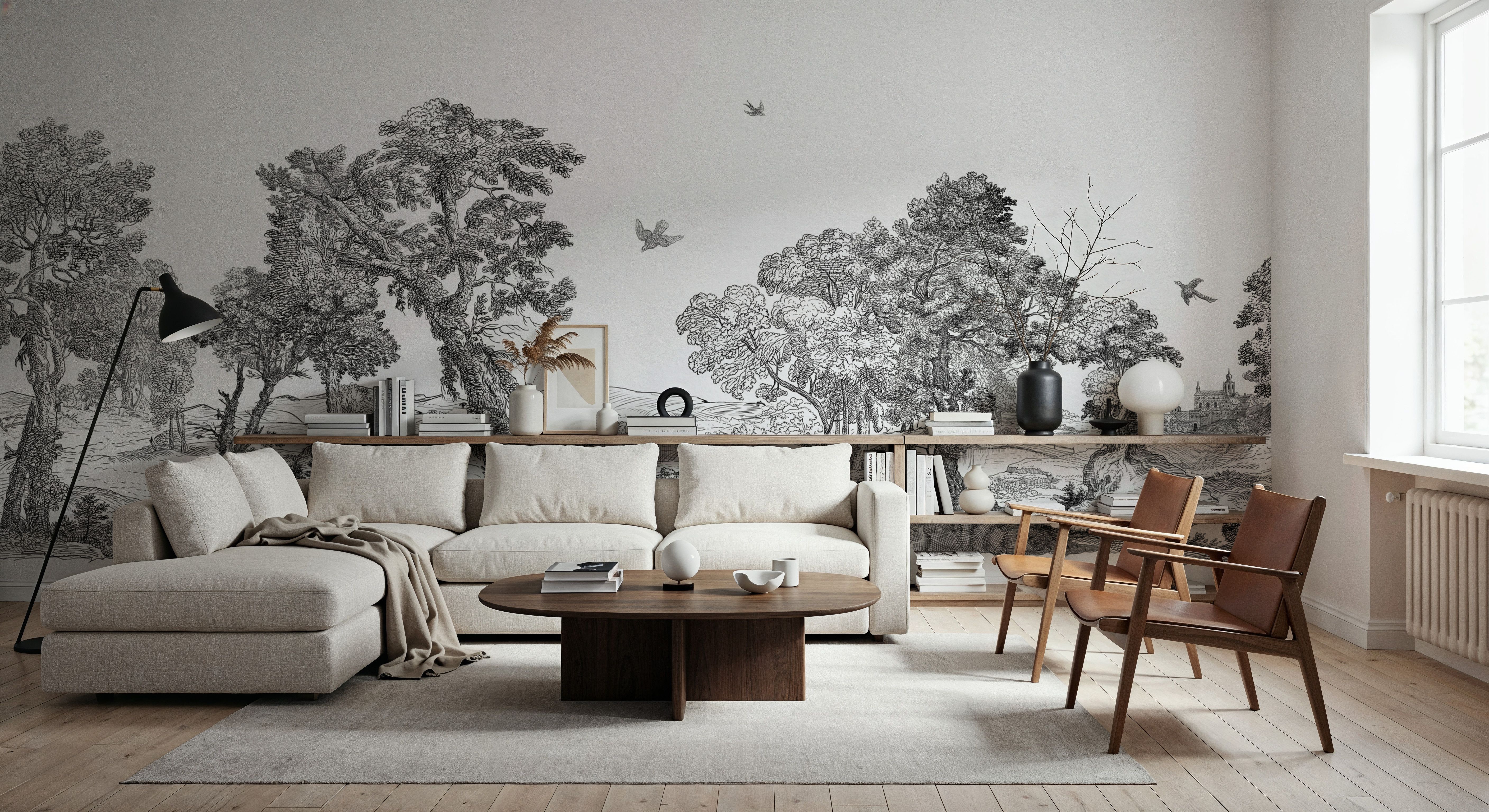 French Landscape, Black Ink