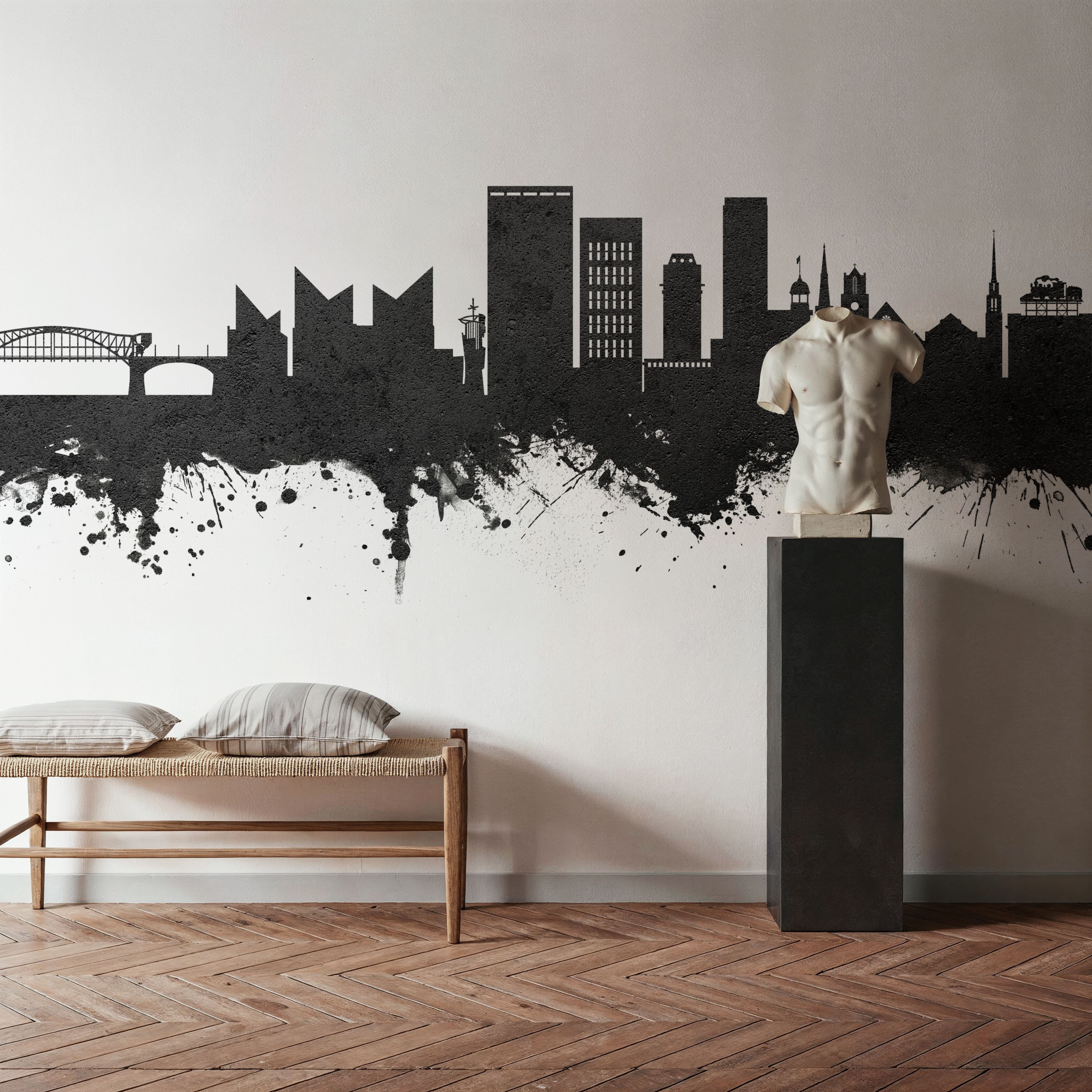 Chattanooga Tennessee Skyline Black & White