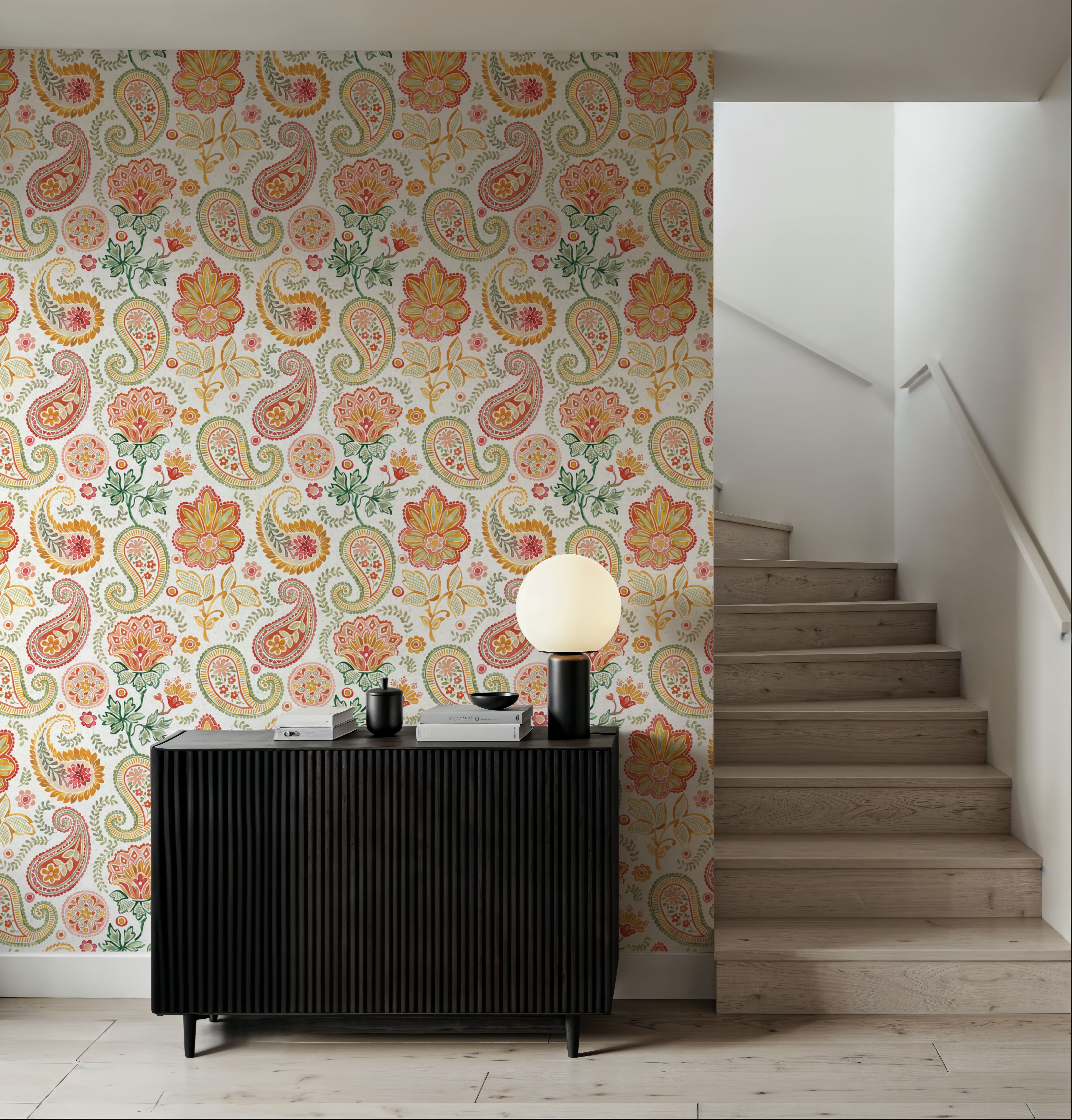 Harvest Paisley Mini White