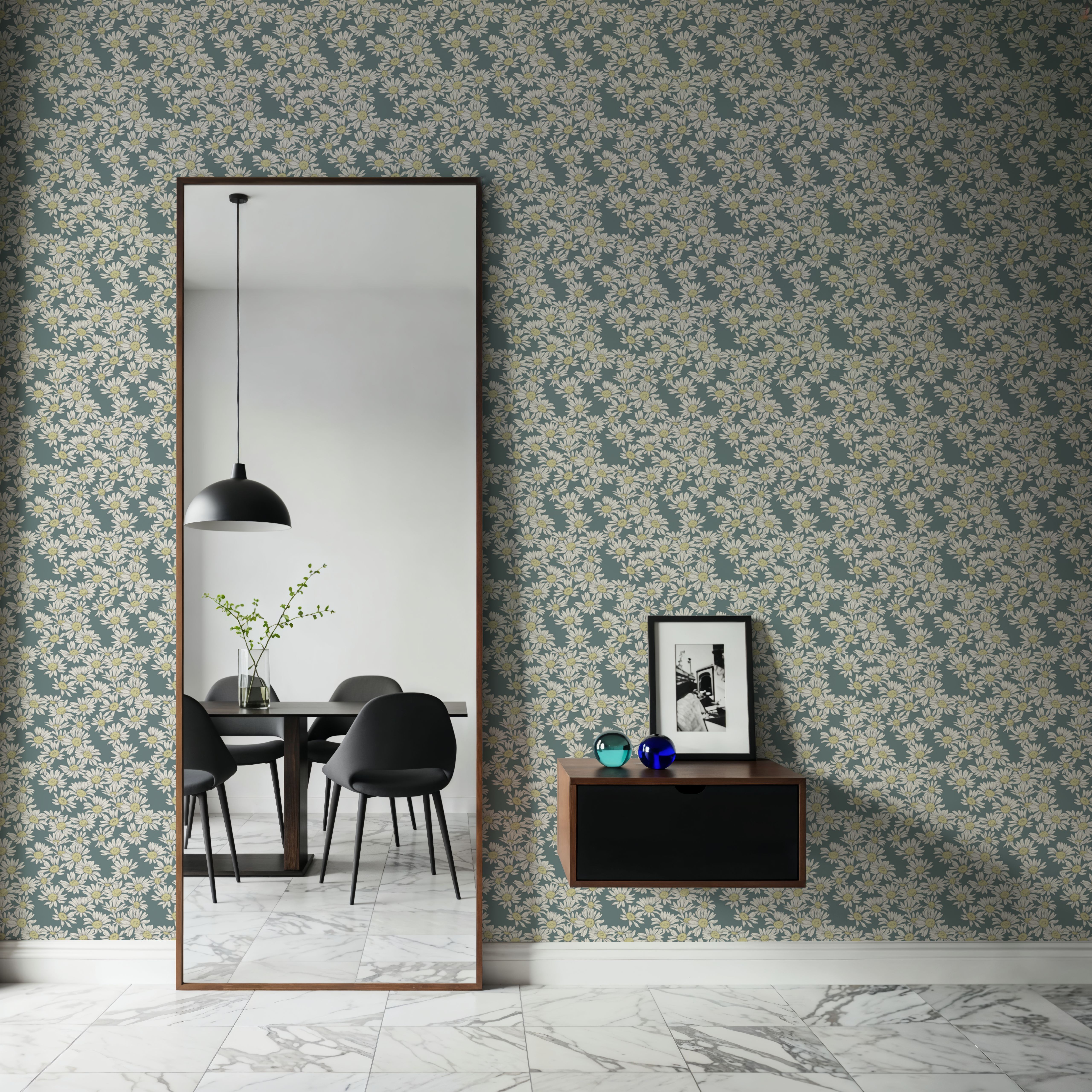 Dazzling Daisies Pidgeon, Wallpaper