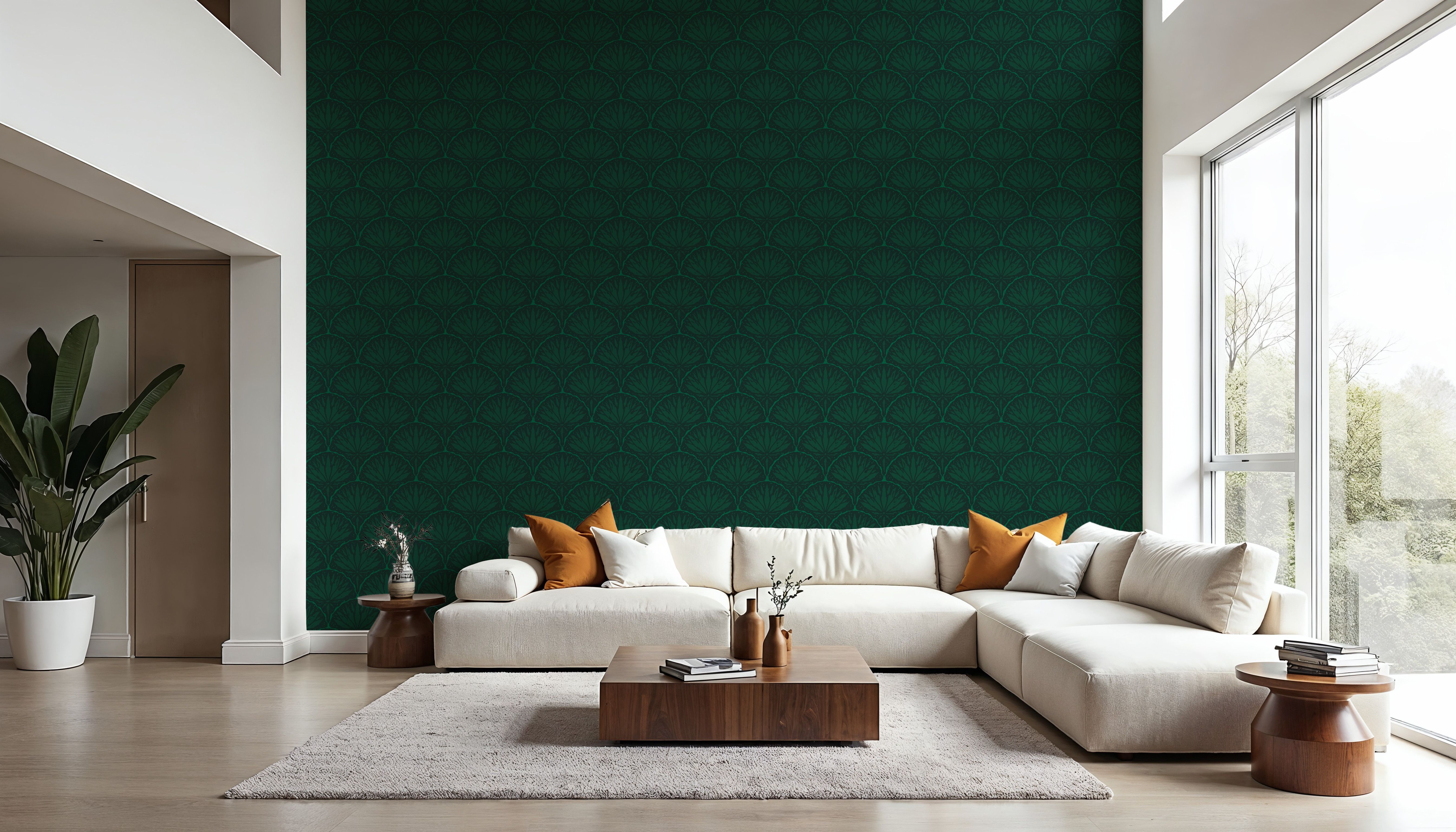 Abstract Water Lily, Emerald
