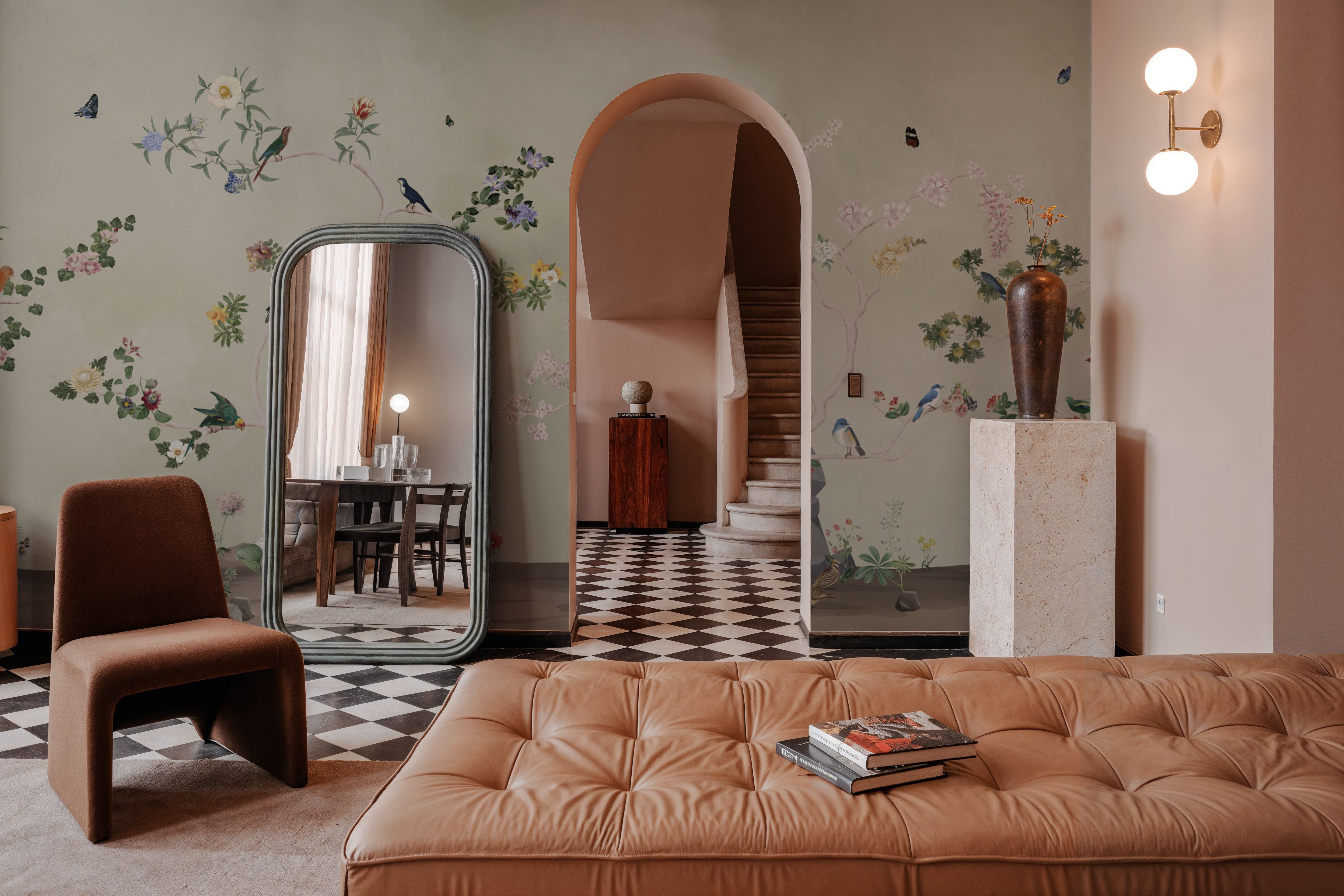 Birds in the Garden Green