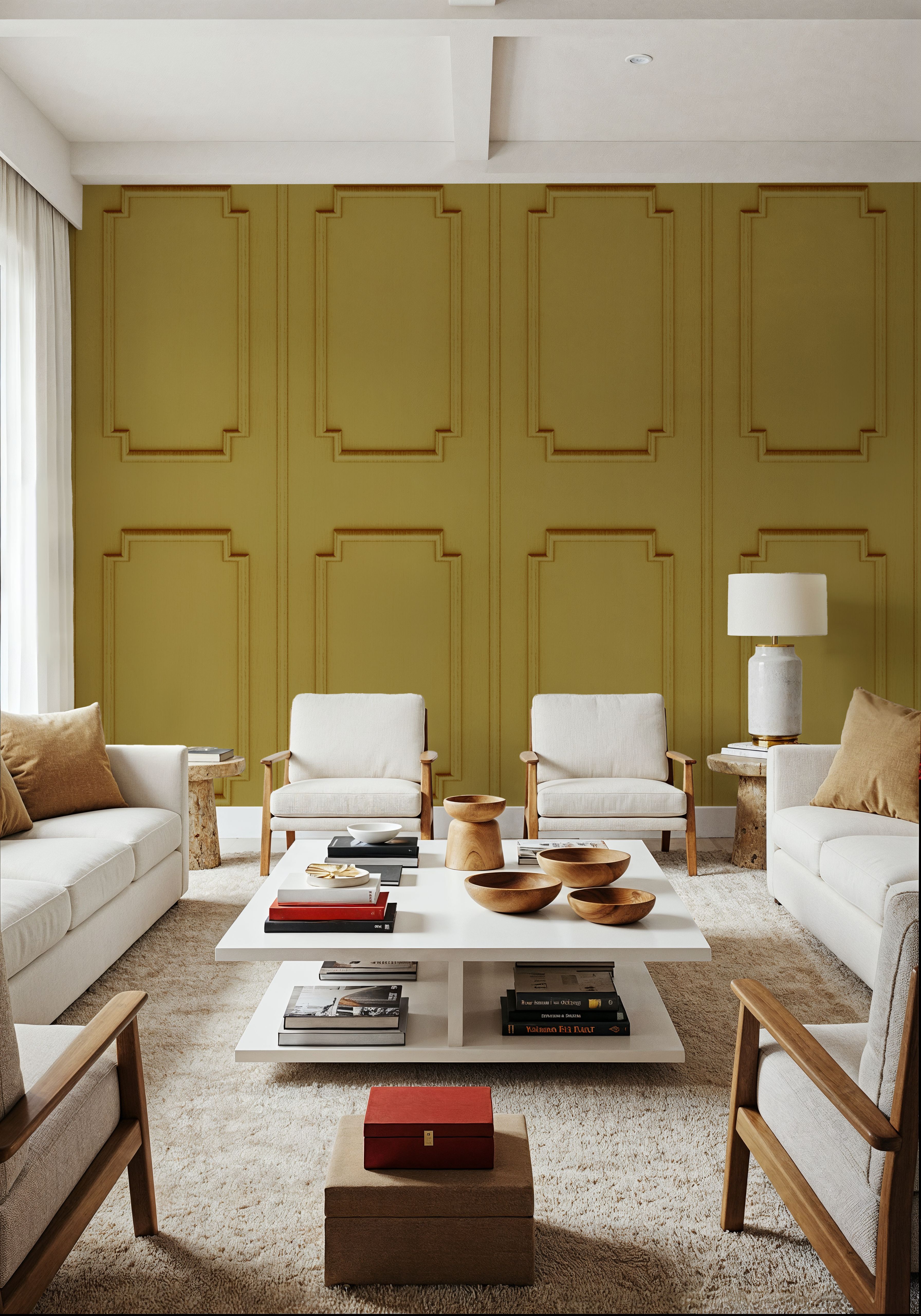 Faux Wall Panel Moulding, Sunflower Yellow