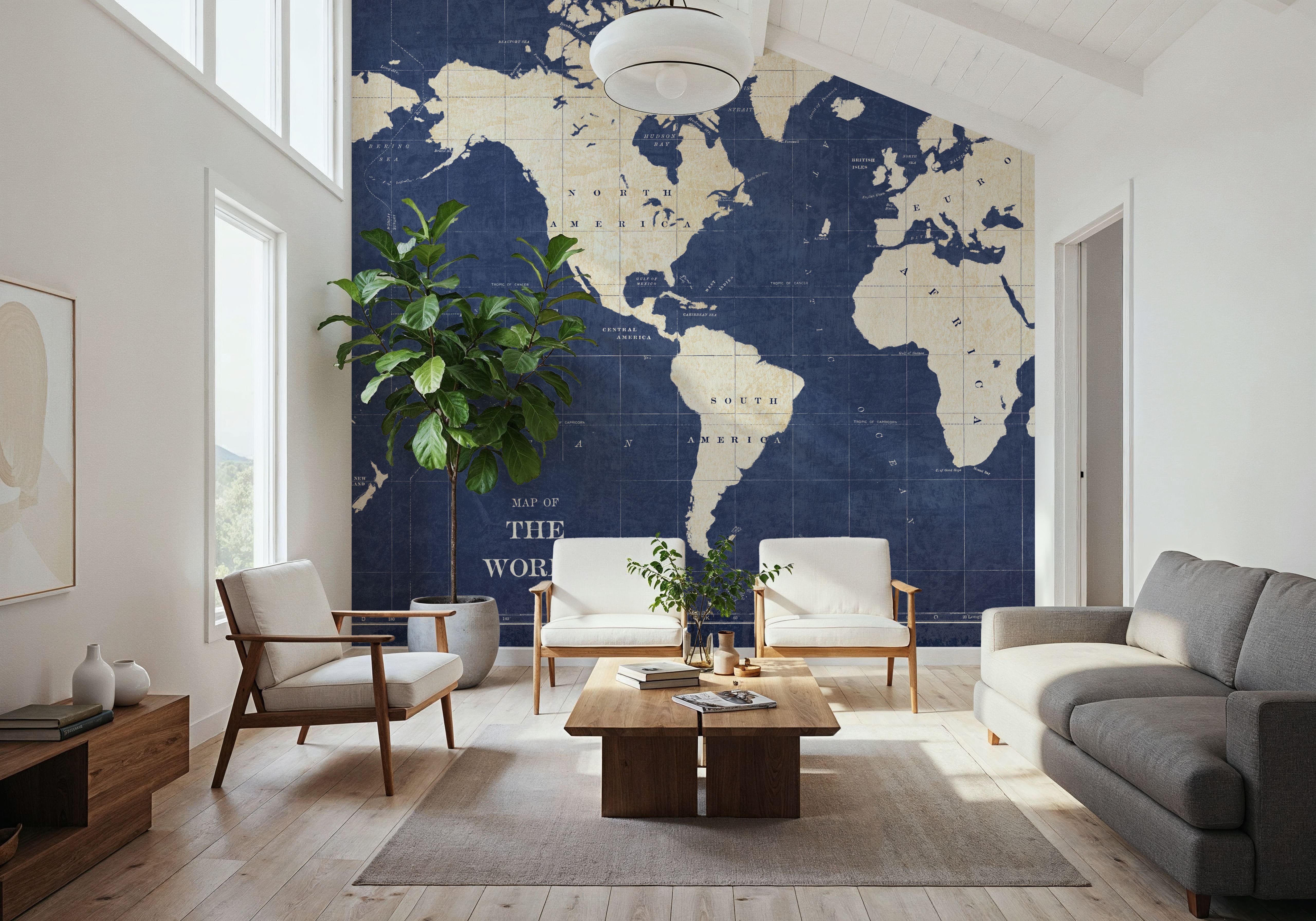 Blueprint World Map Dark