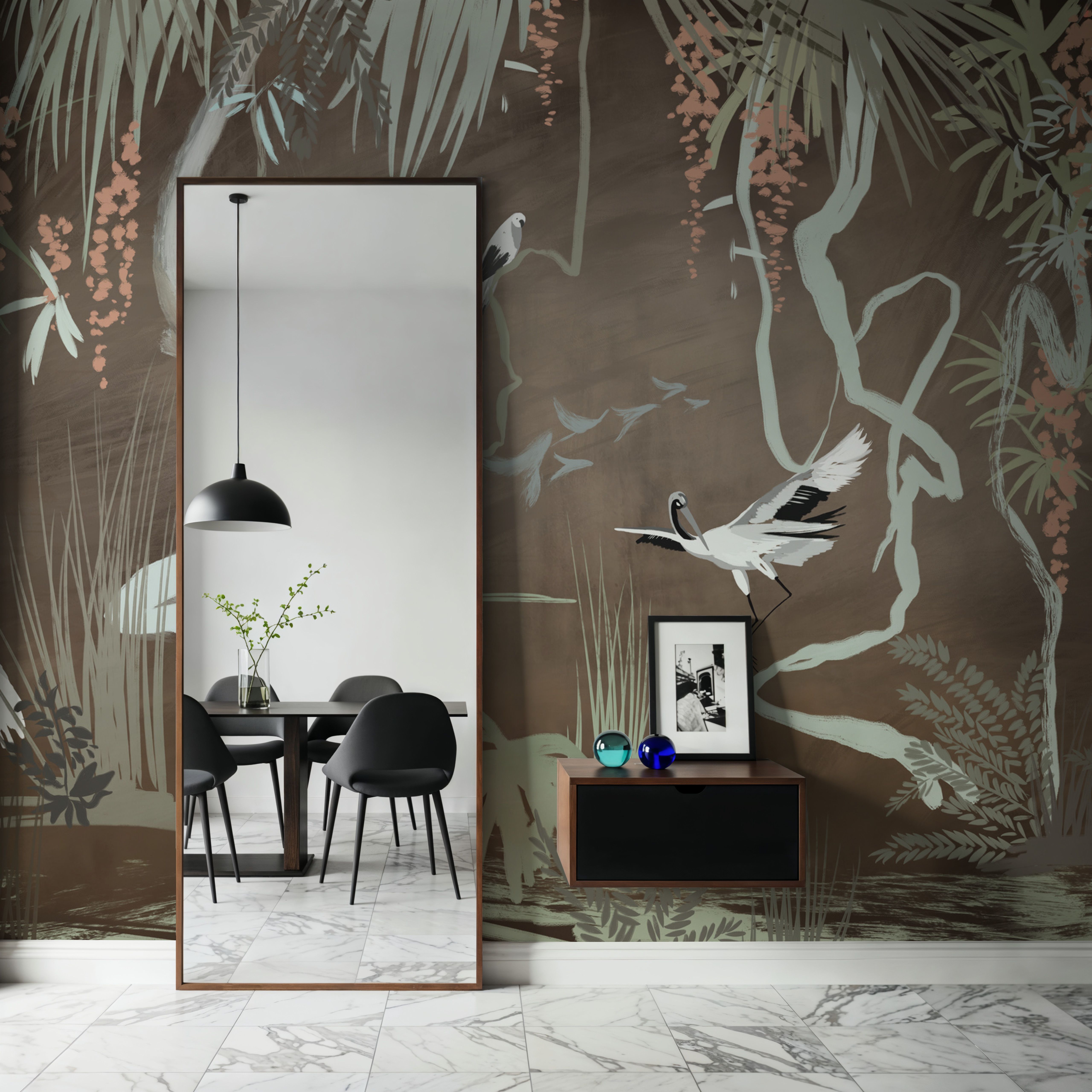 Painted Herons Scenery, Earth