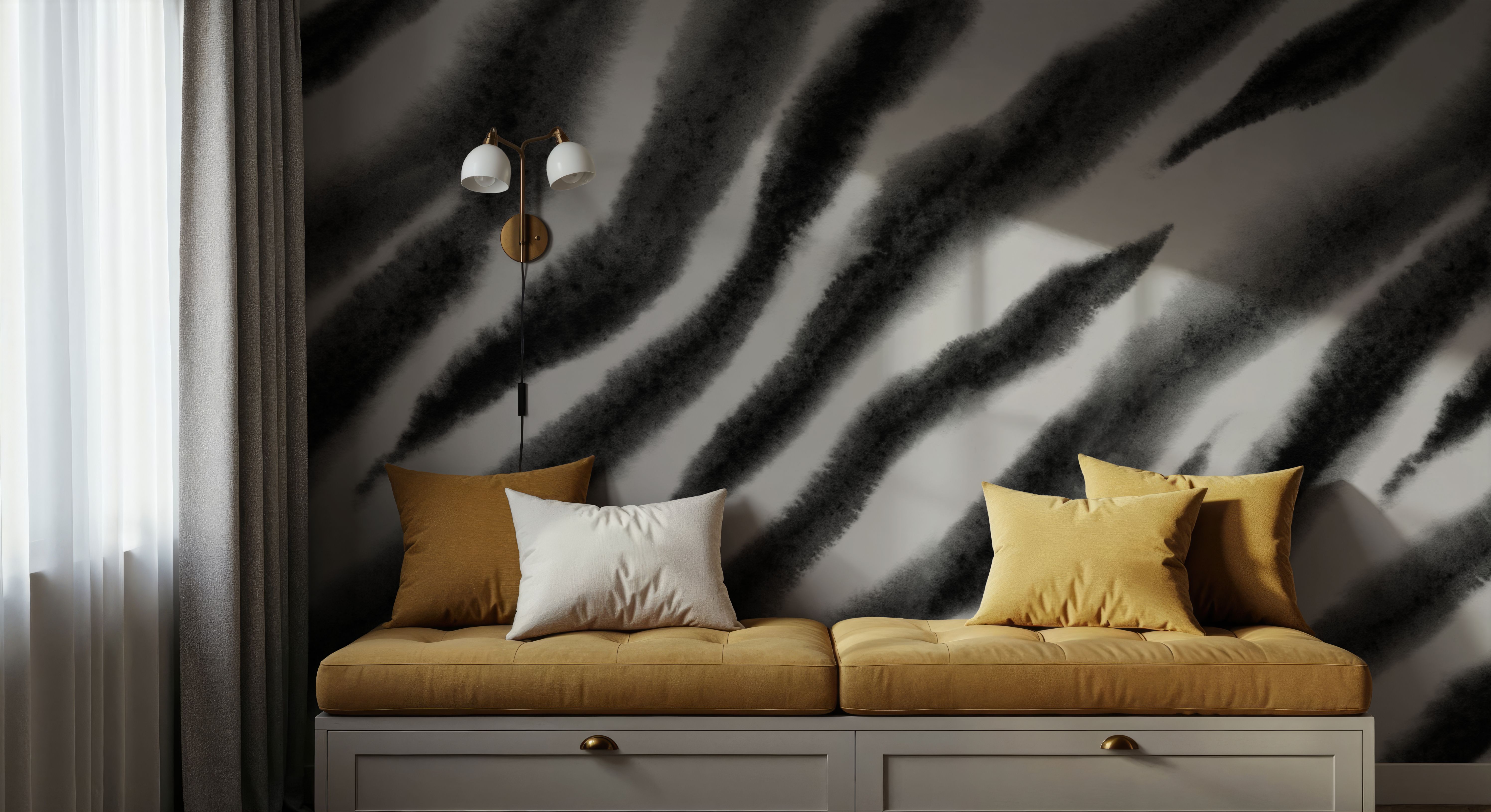 Watercolor Tiger Stripes, Zebra