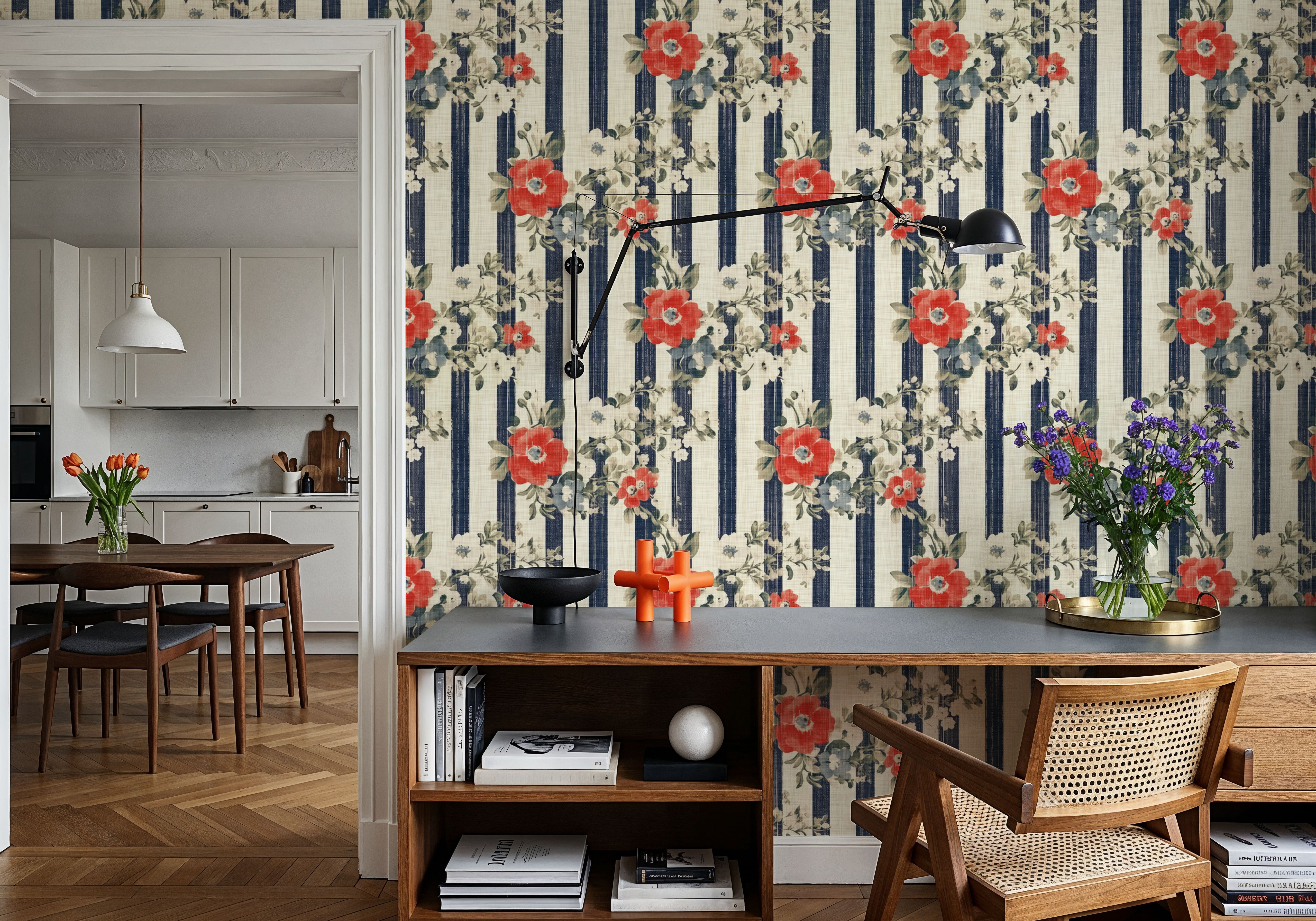 Americana, Stripes and Poppies