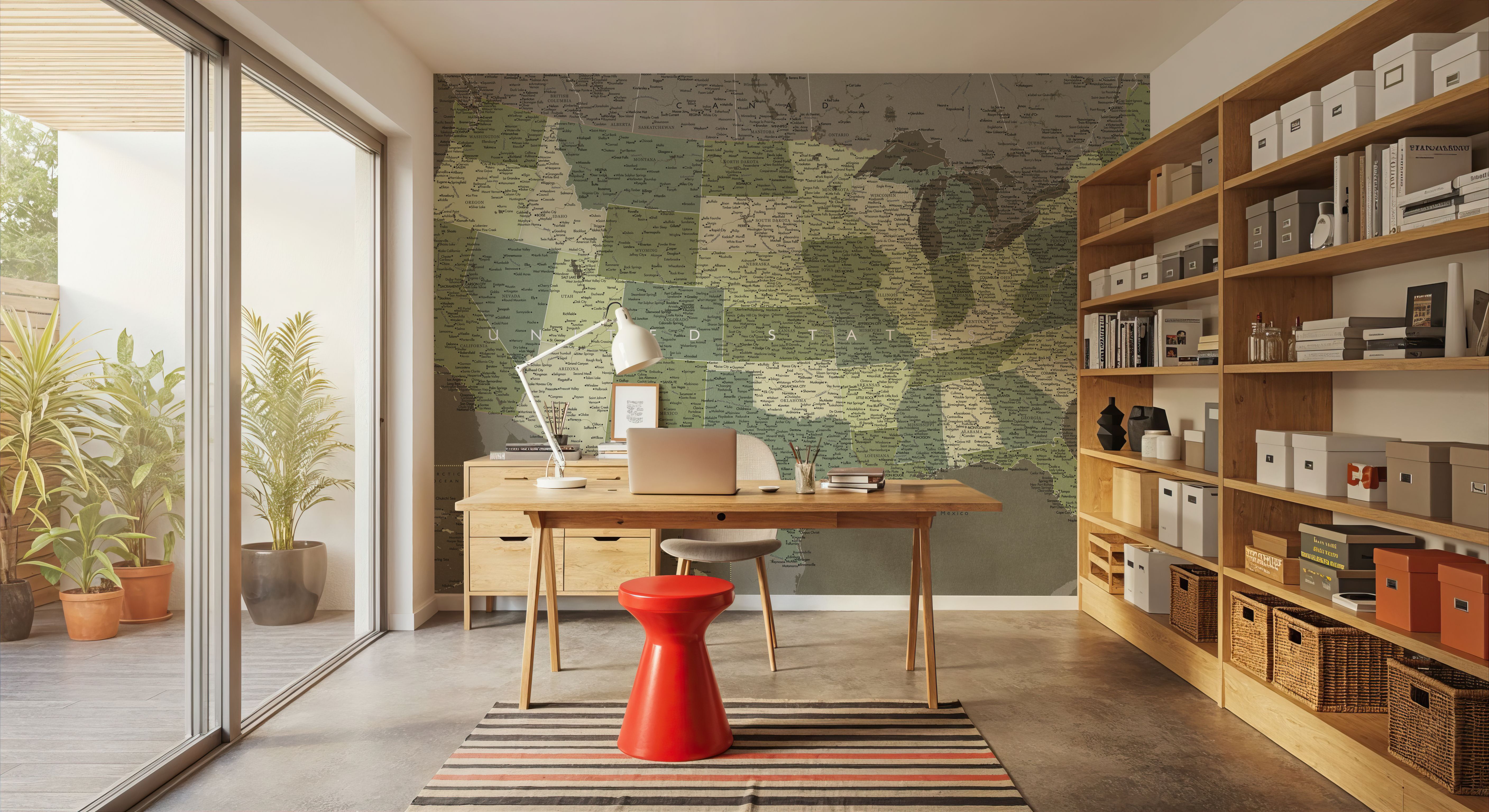 US Map Detailed - Camo