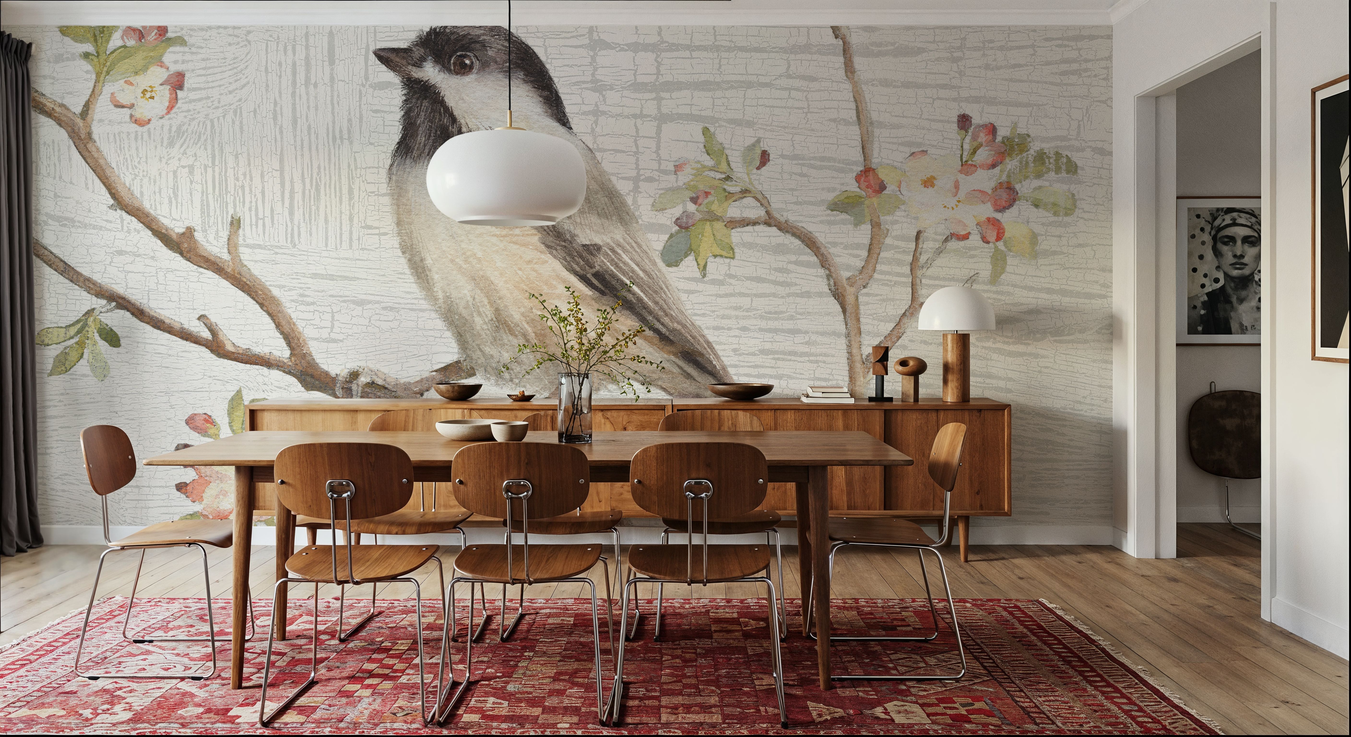 Black Capped Chickadee Vintage