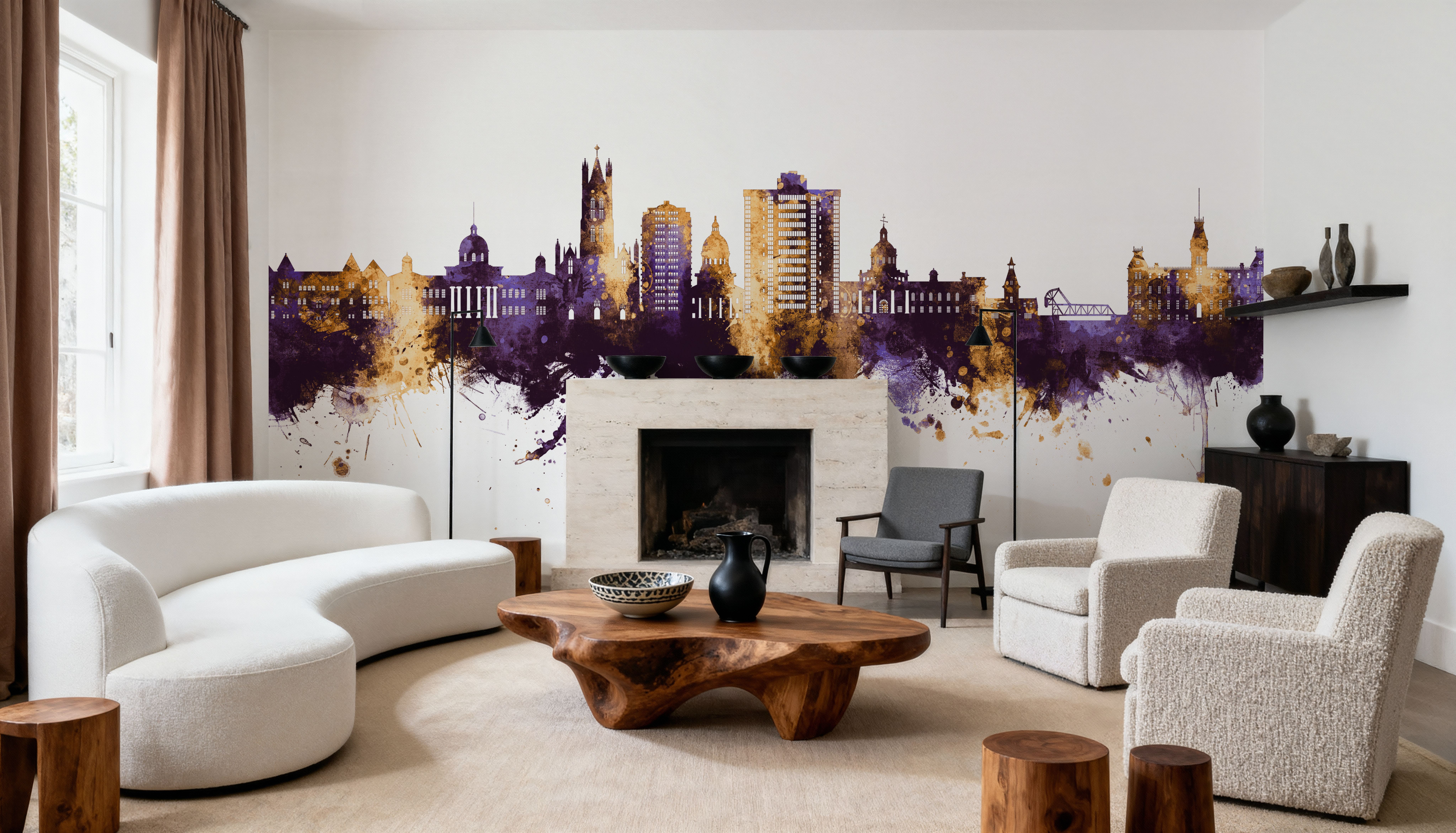 Kingston Canada Skyline Purple & Gold 