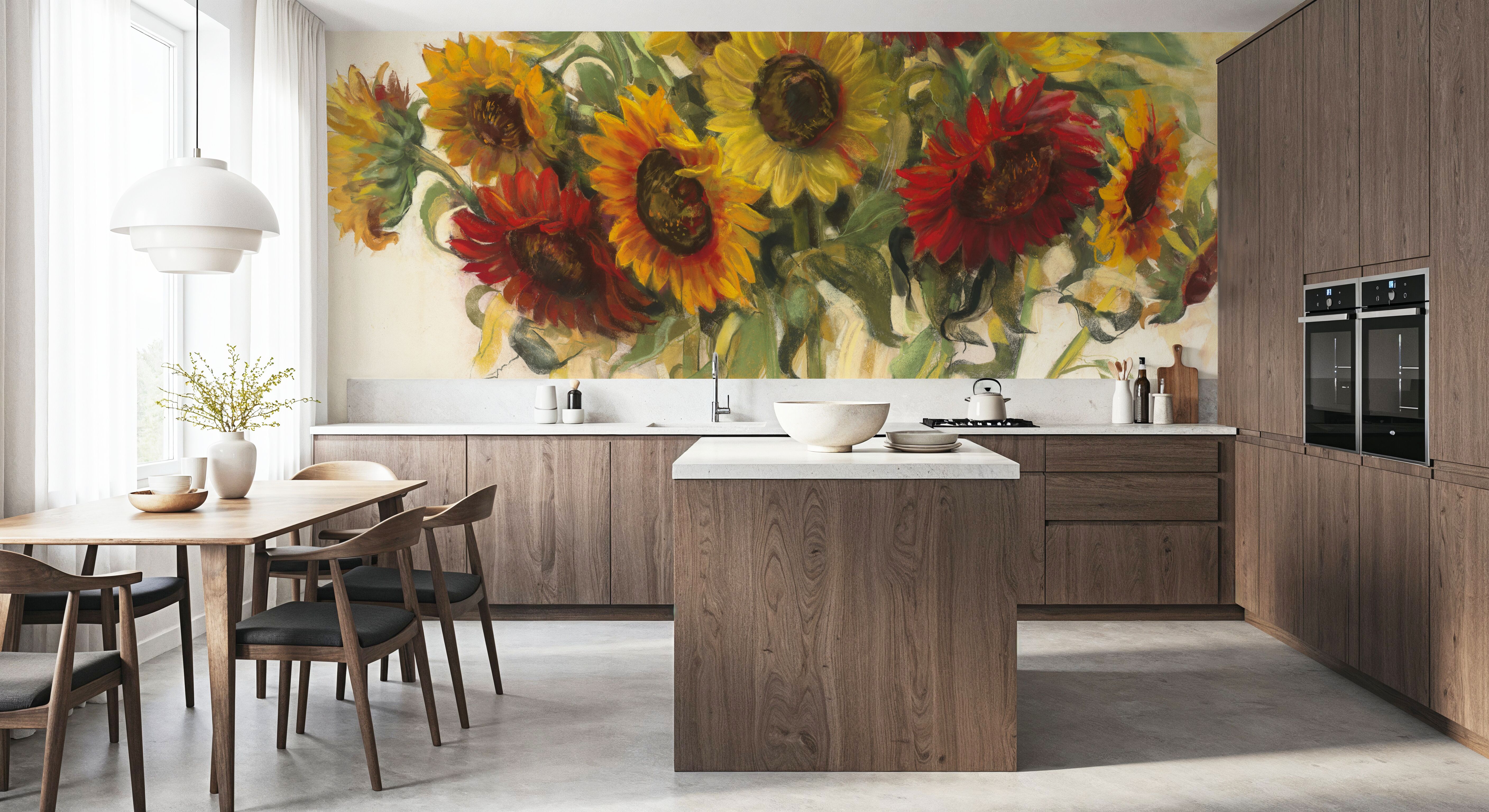 Gathering Sunflowers