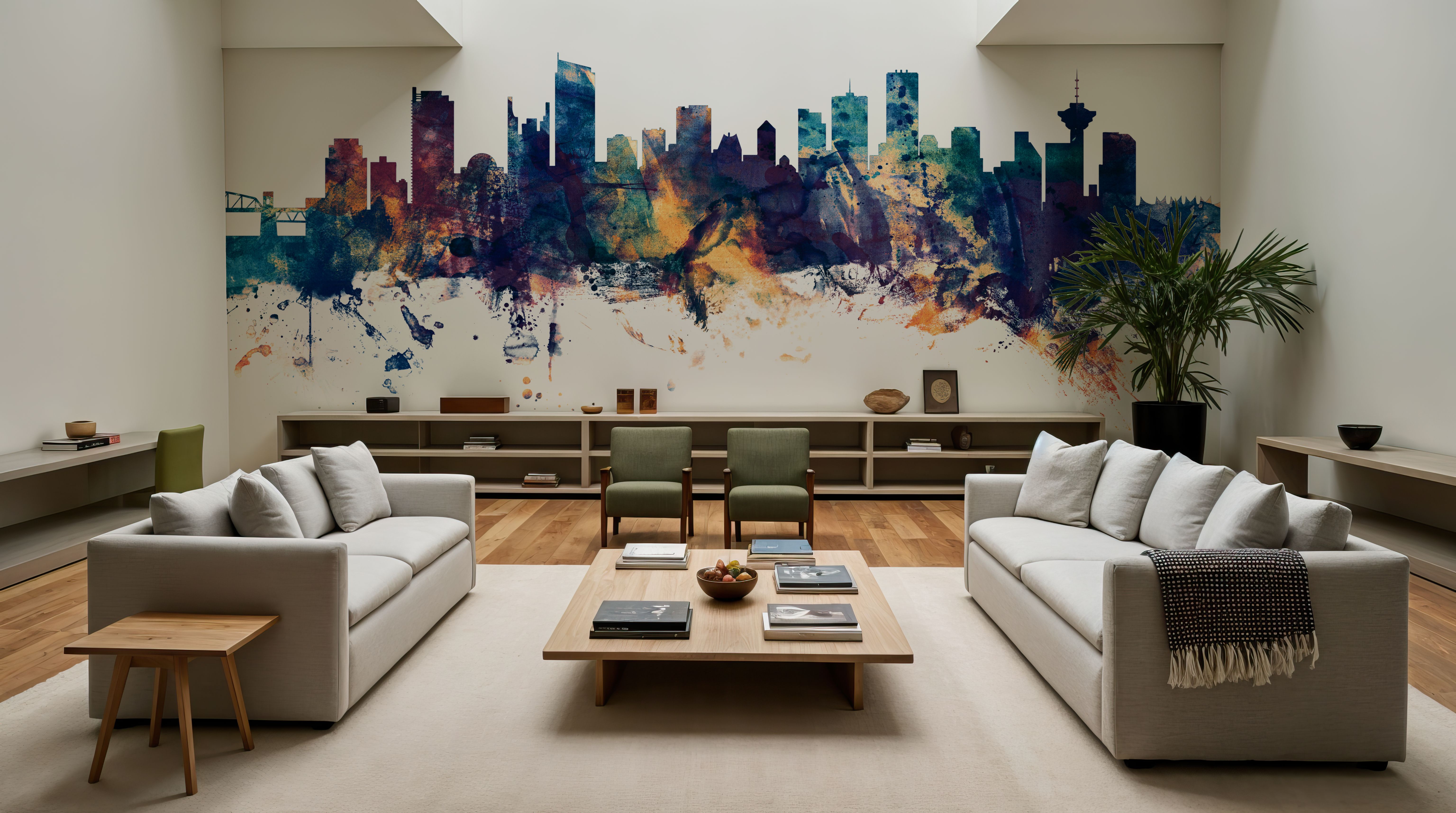 Vancouver Canada Skyline Blue & Bronze