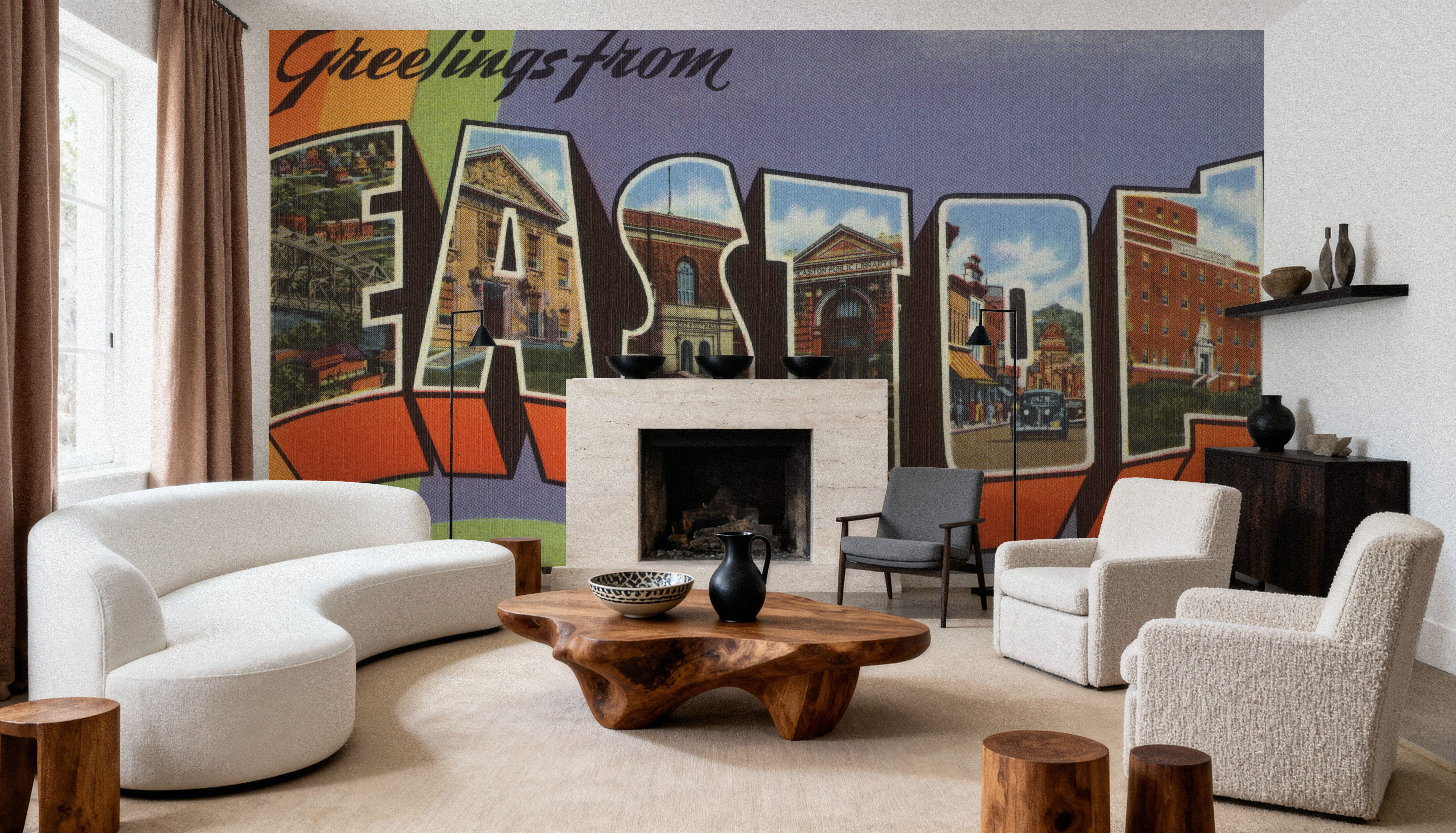 Greetings from Easton - Screenprint Postcard