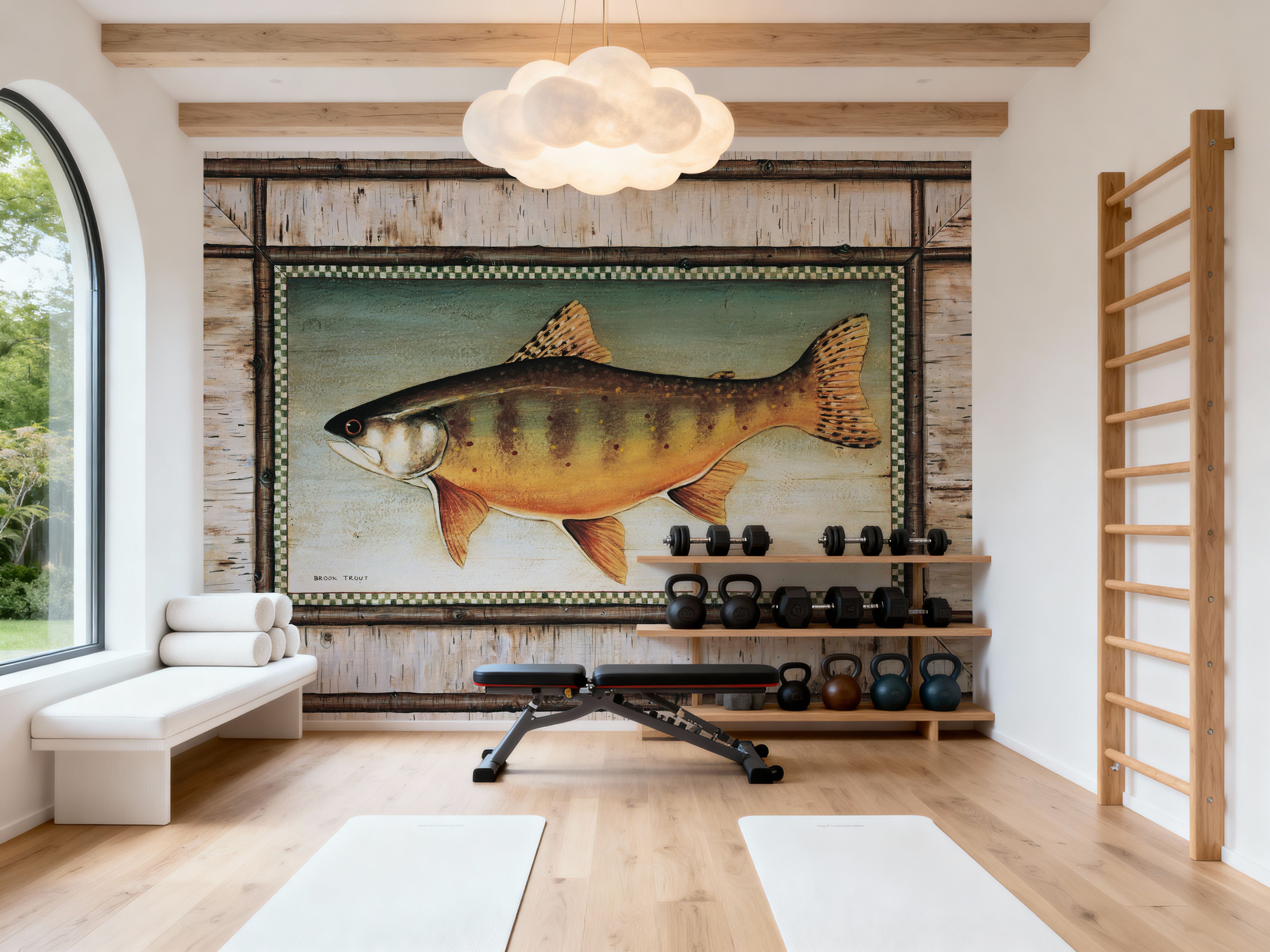 Brook Trout Birch Border