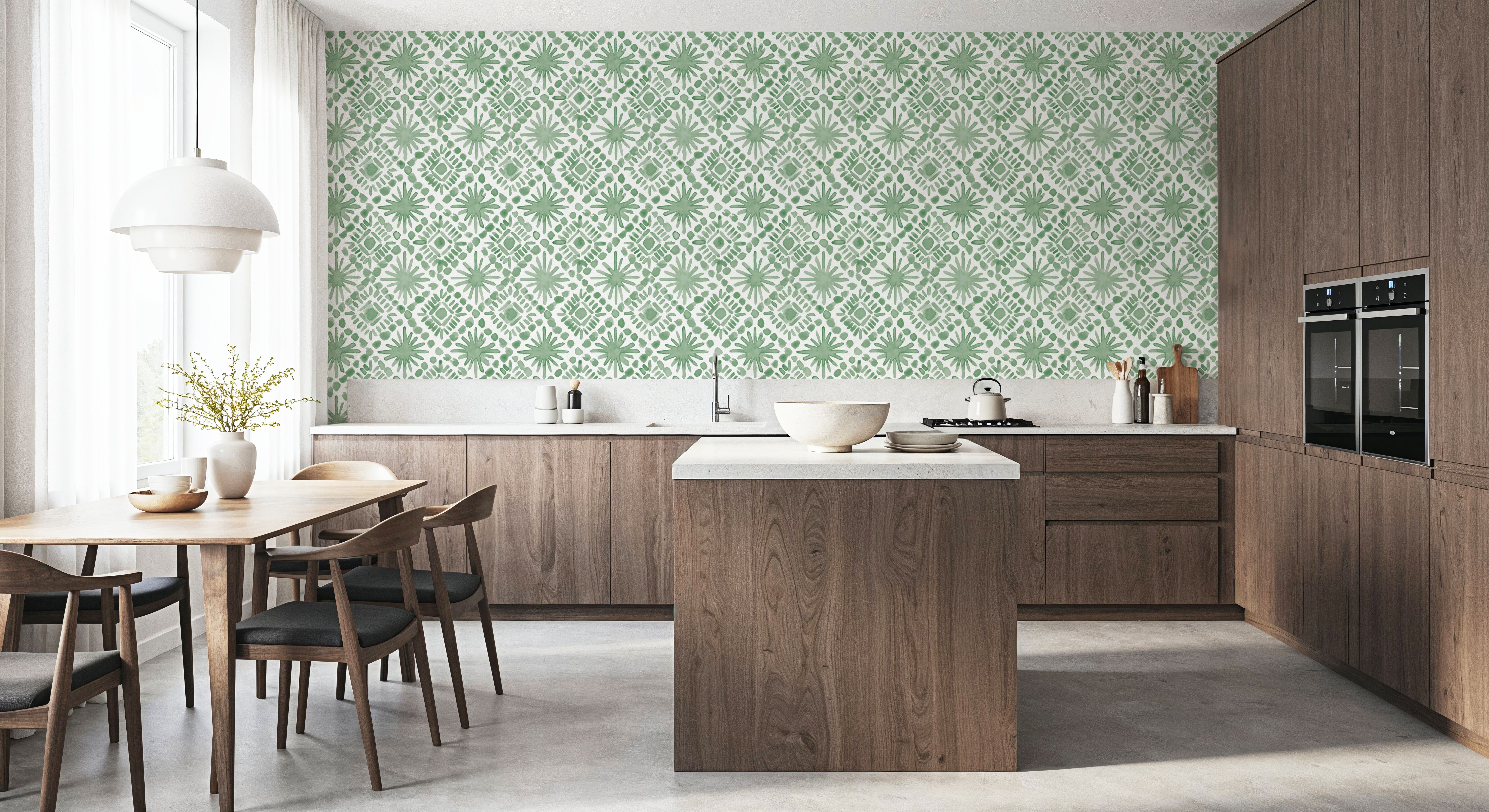 Paradise Splash Dark Green