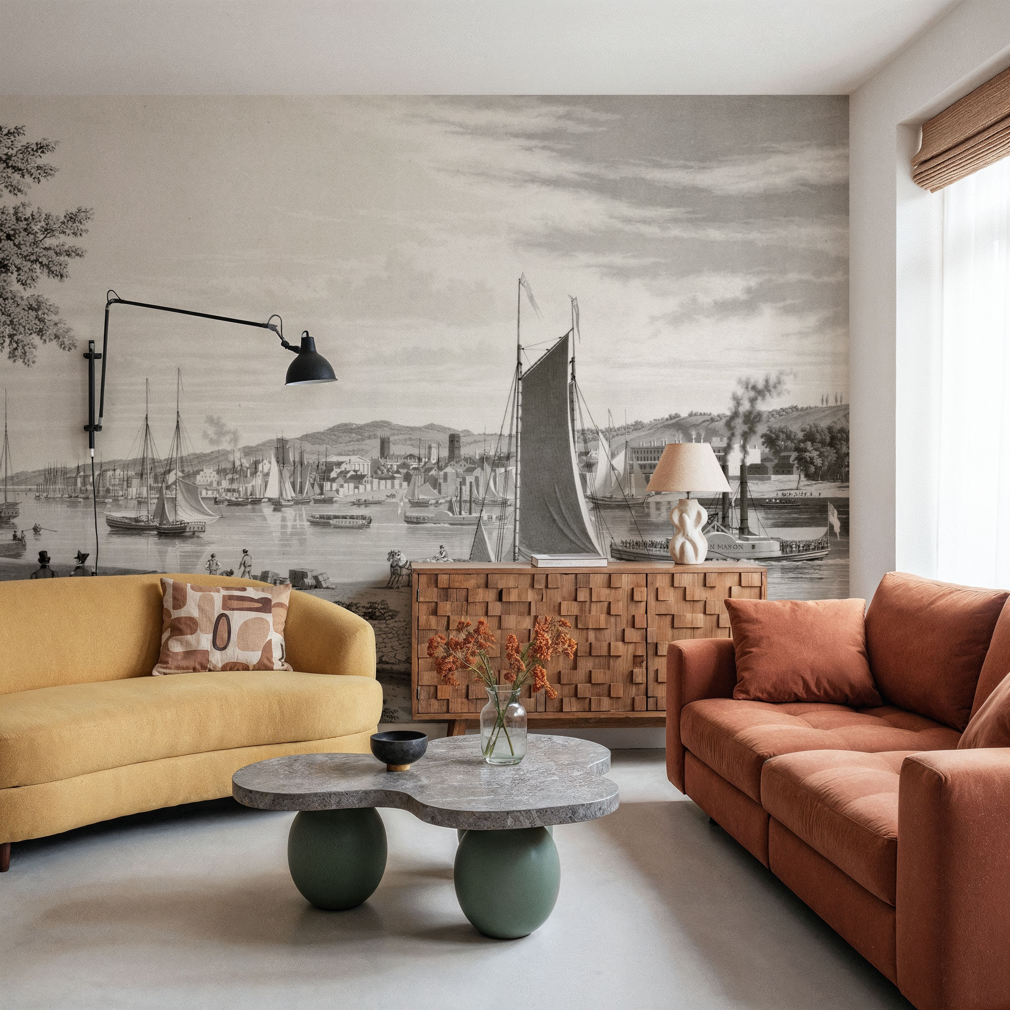 Old view of Troy & Hudson river,  1838