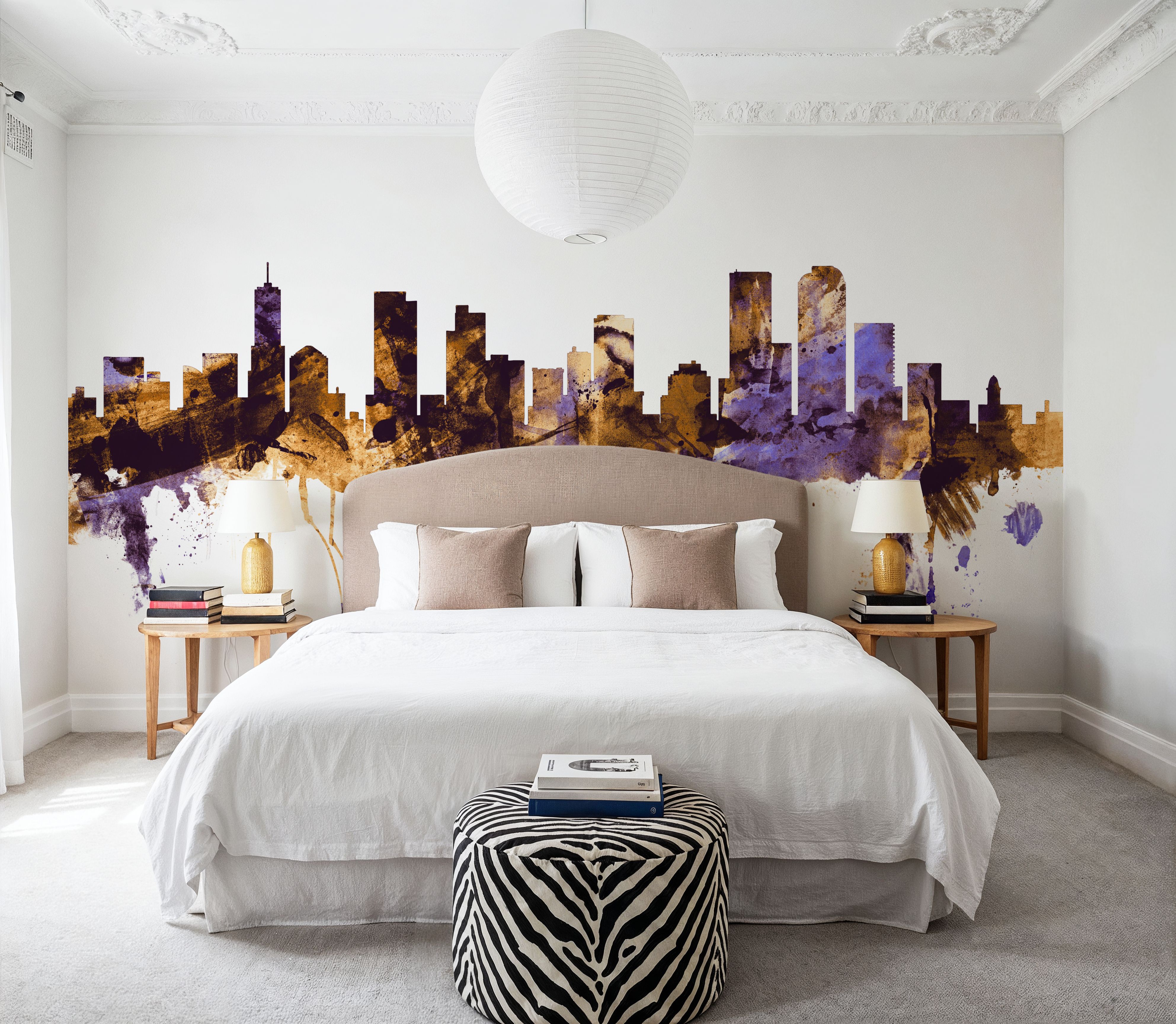 Denver Skyline Purple & Gold