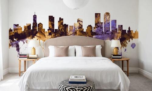 Denver Skyline Purple & Gold