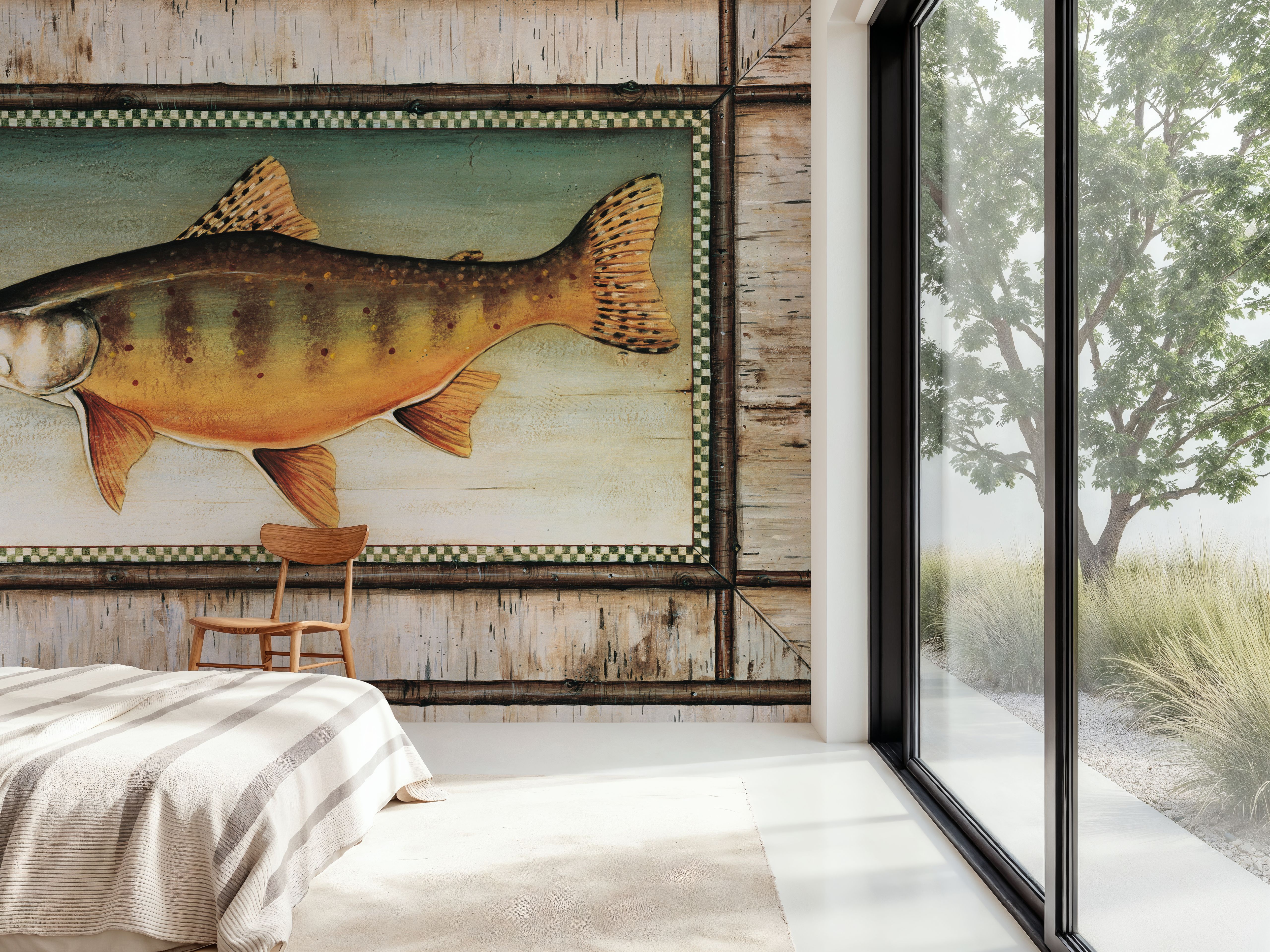 Brook Trout Birch Border