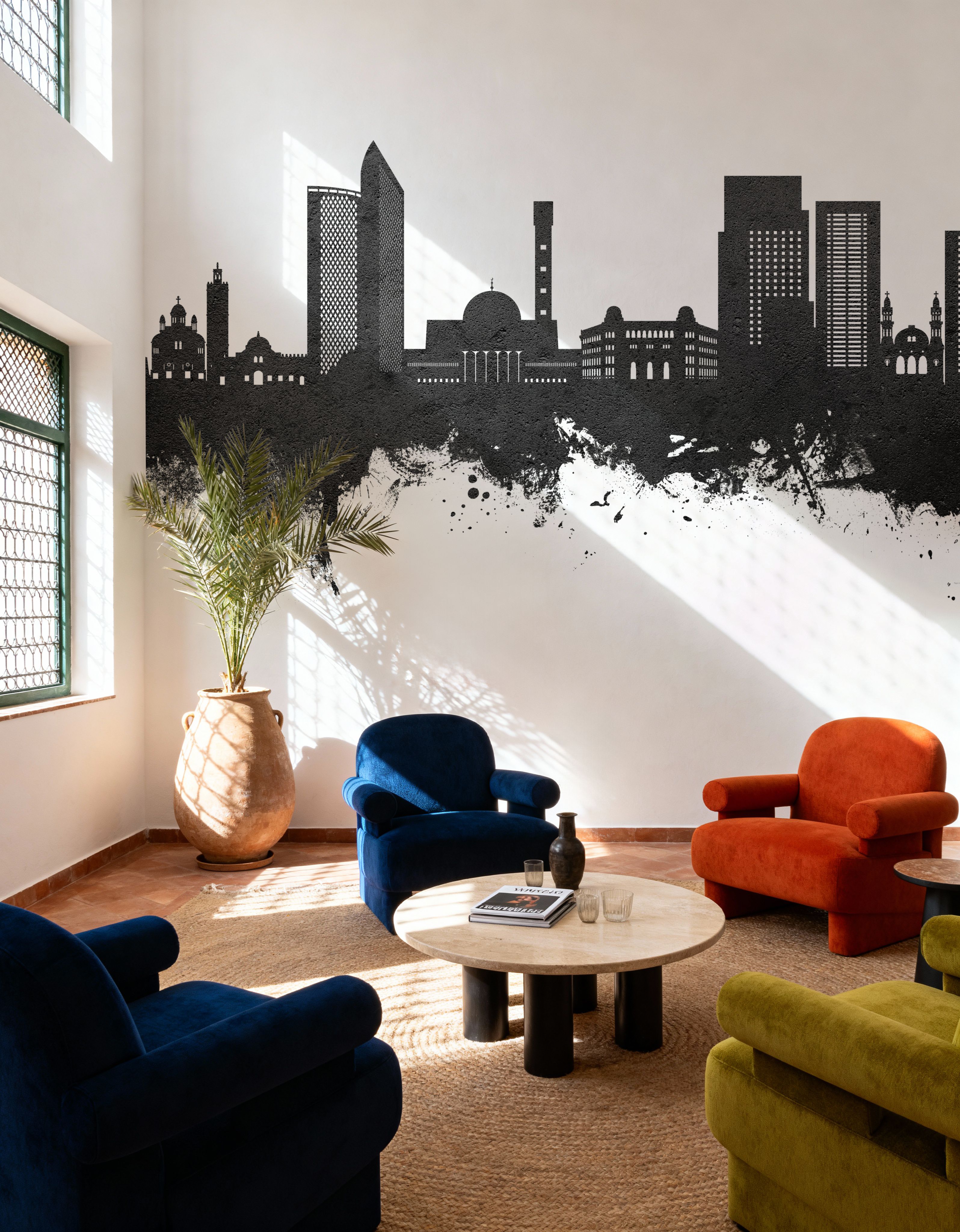 Algiers Algeria Skyline Black & White