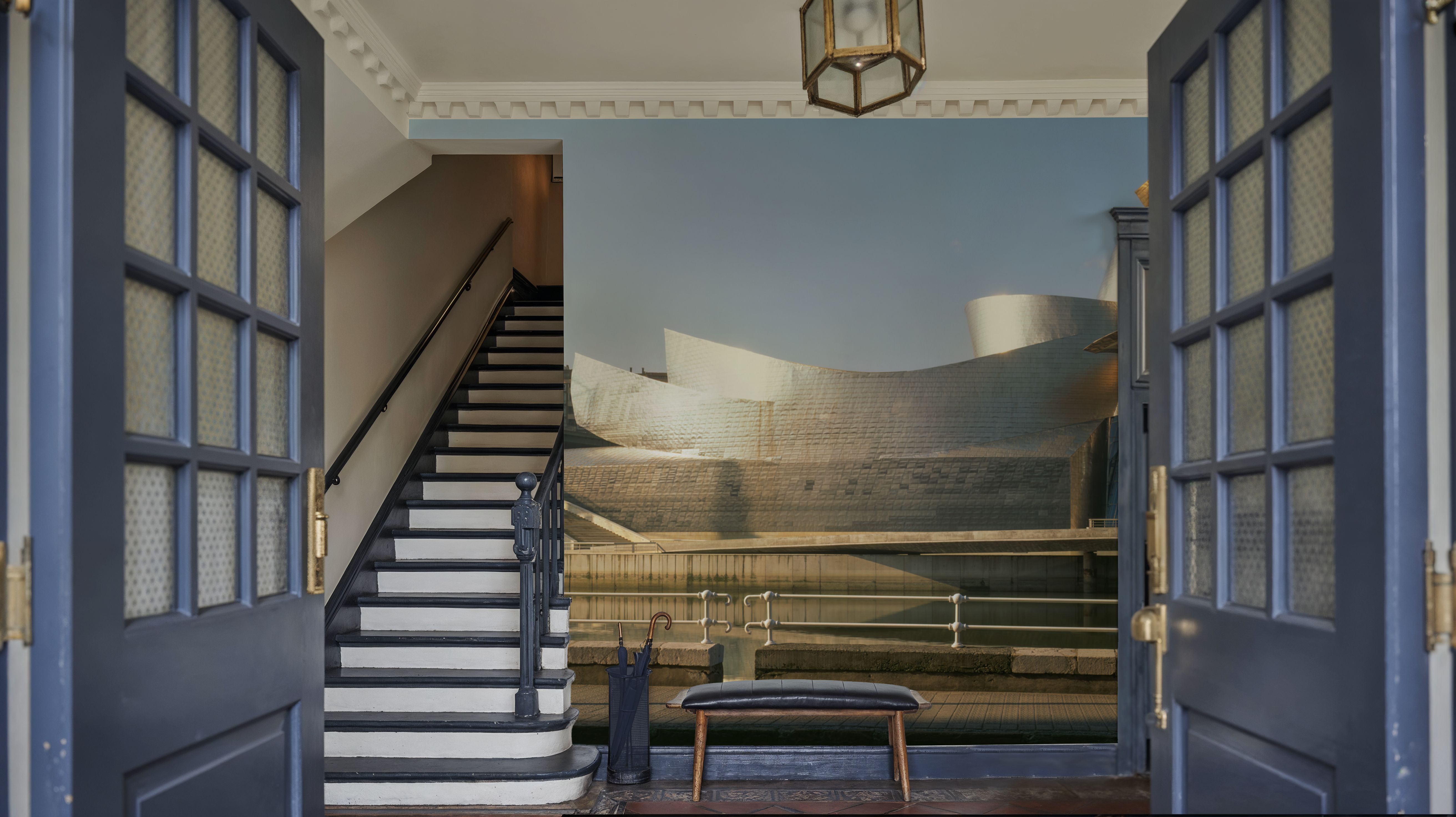 Metallic Riverfront Sculpture